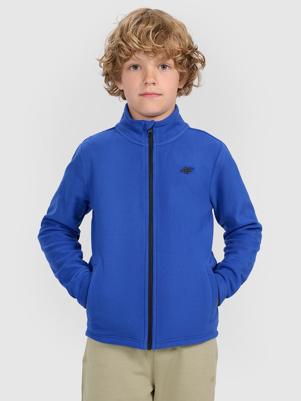 4F Polar regular ze stójką chłopięcy - niebieski 122 (6-7 lat)