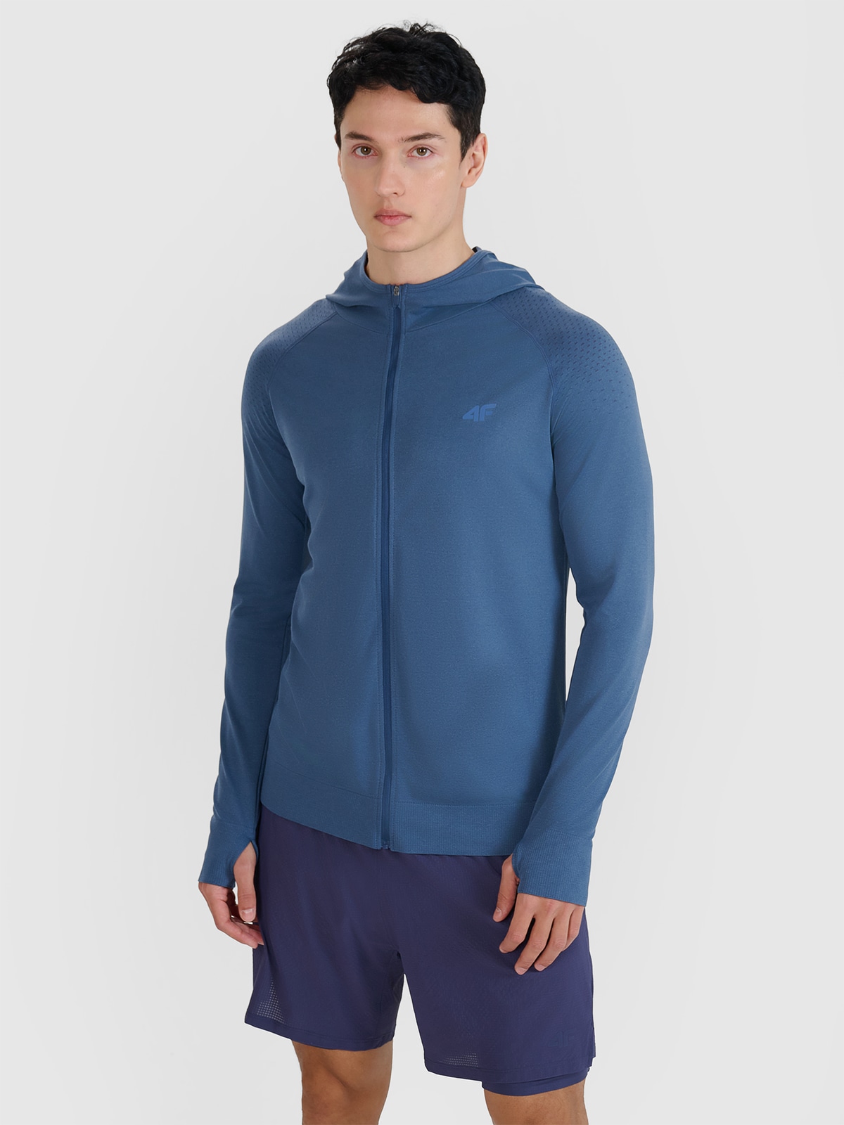 4F Bluza do biegania w terenie szybkoschnąca męska - granatowa L/XL