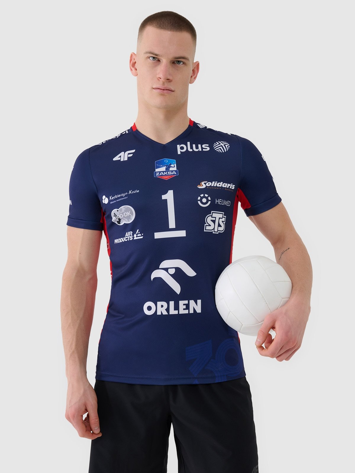 4F Koszulka meczowa replika wyjazdowa z sezonu 2024/25 męska 4F x Zaksa Kędzierzyn Koźle - Kurek - multikolor XS