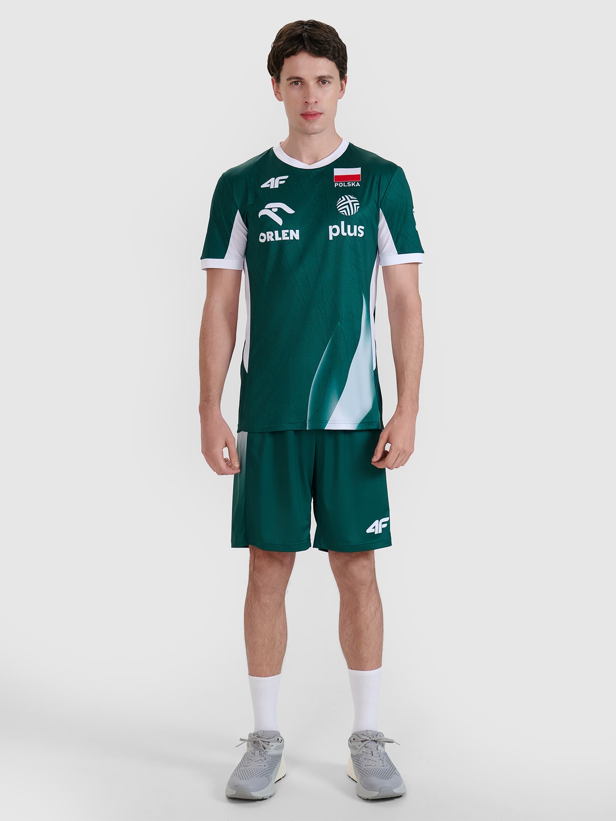 4F Spodenki meczowe replika męskie 4F x Polska Siatkówka - zielone XL