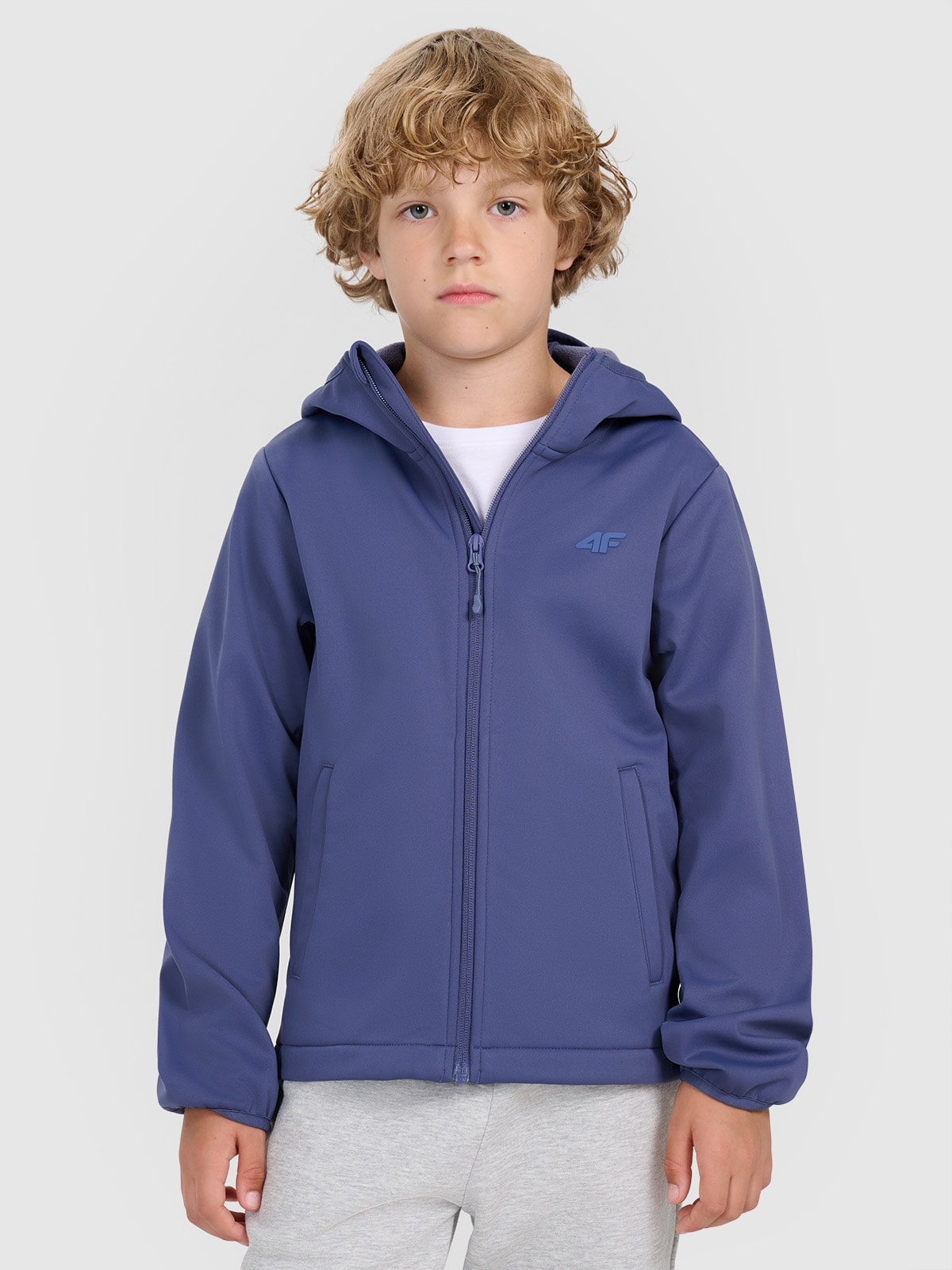 4F Kurtka softshell wiatroodporna membrana 5000 chłopięca - granatowa 152 (11-12 lat)