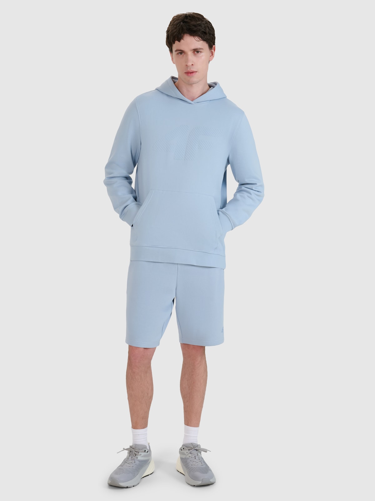 4F Spodenki dresowe męskie - niebieskie S