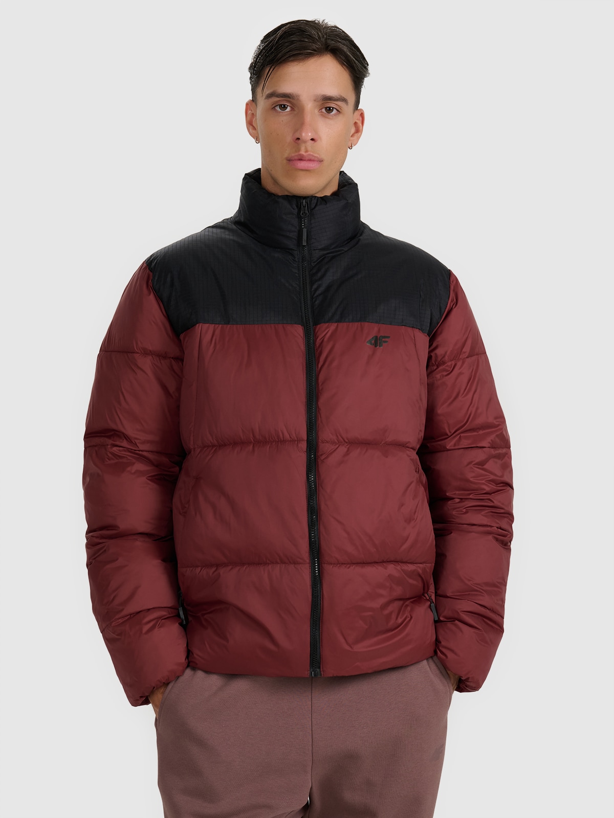 4F Kurtka puchowa z wypełnieniem syntetycznym męska - czerwona S