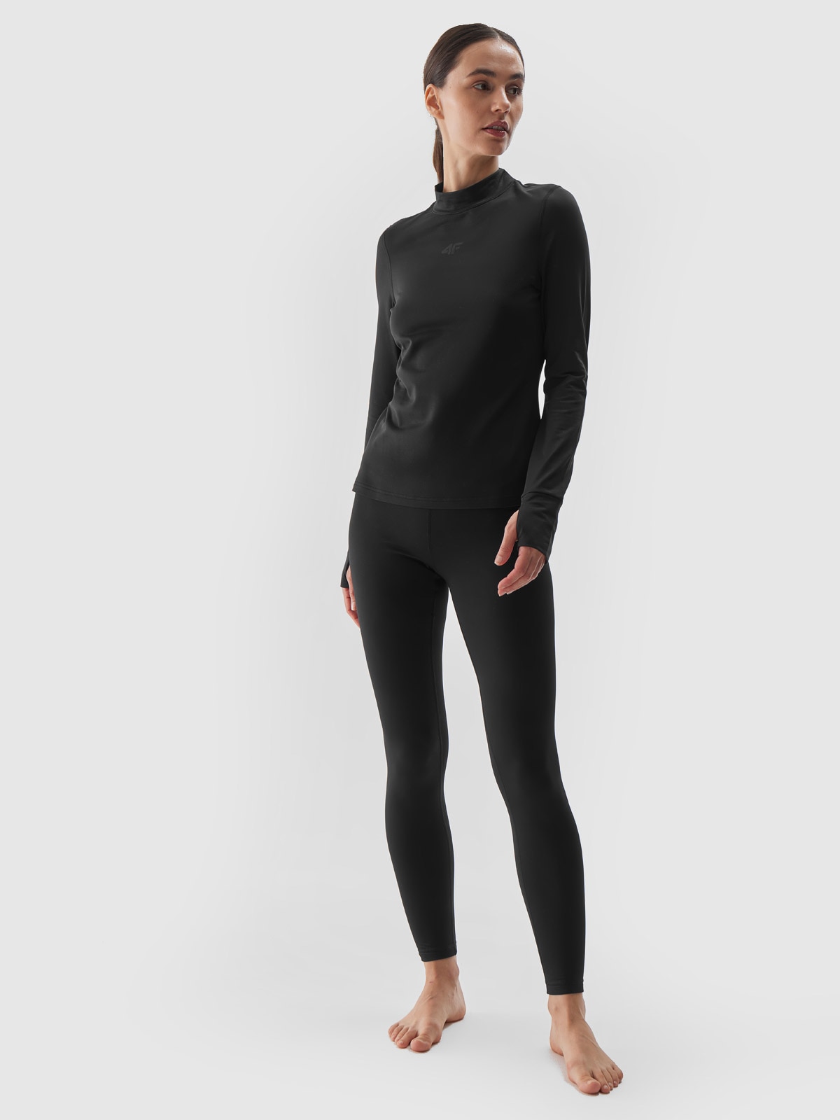 4F Bielizna termiczna drapana (dół) damska - czarna M