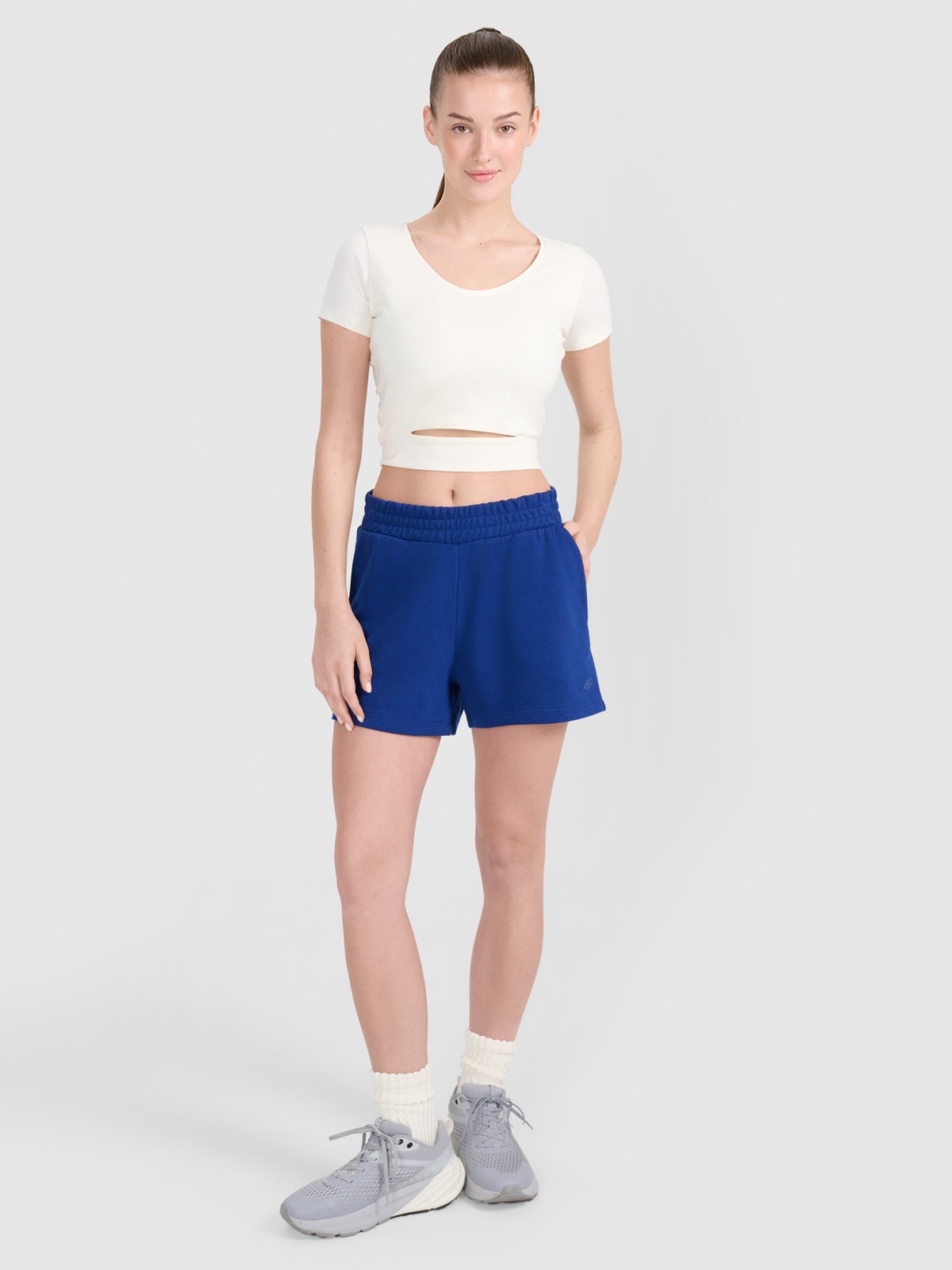 4F Spodenki dresowe damskie - granatowe S