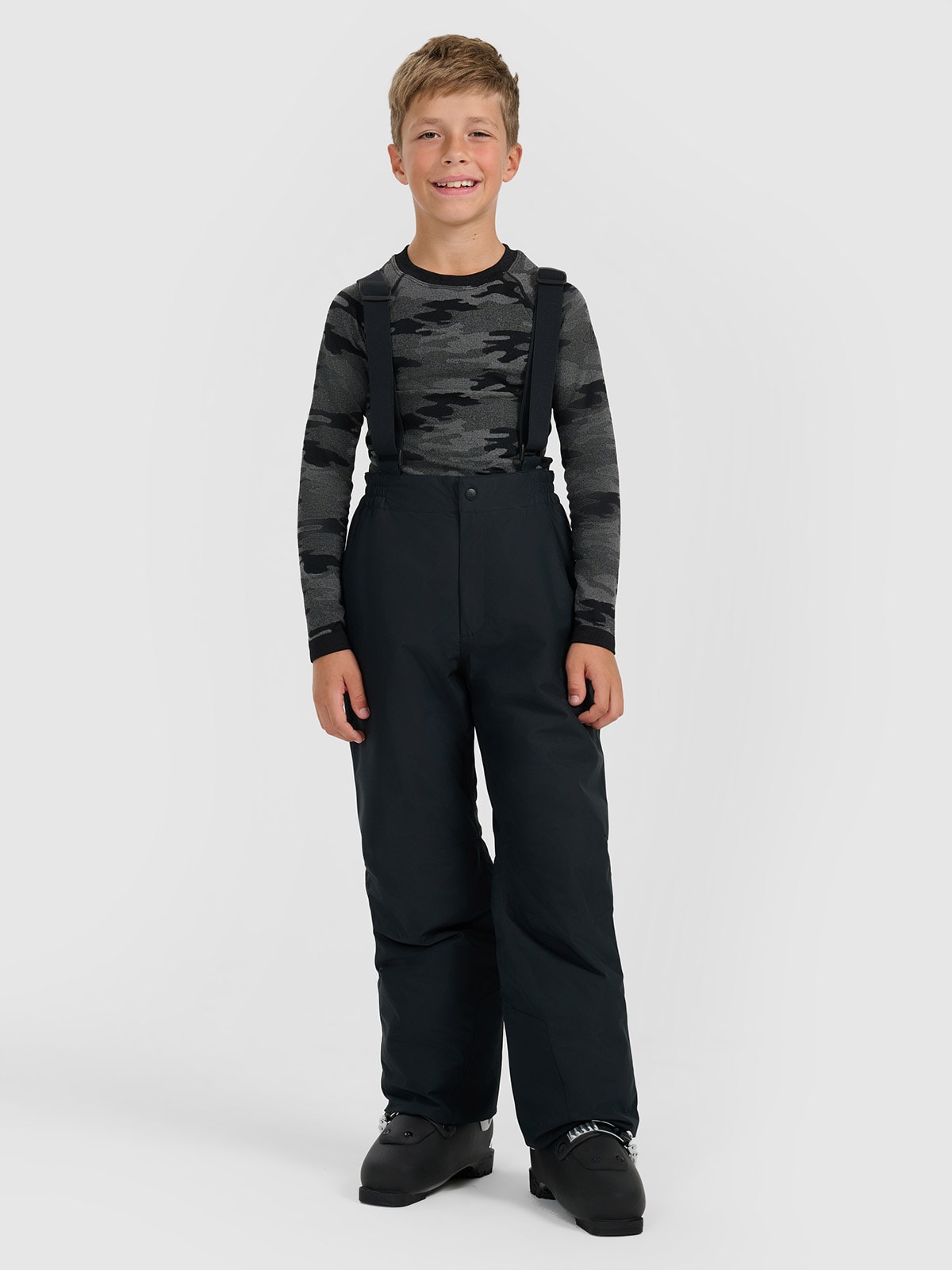 4F Spodnie narciarskie membrana 5000 chłopięce - czarne 164 (13-14 lat)