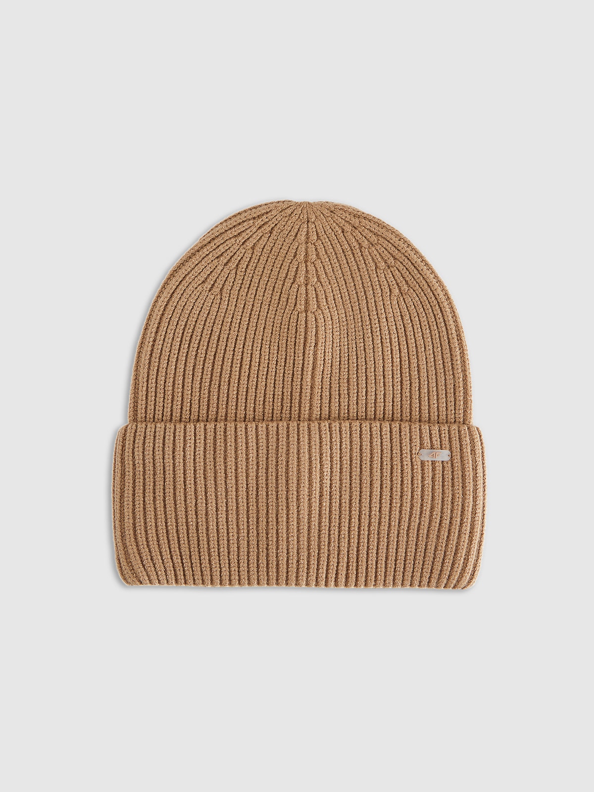 4F Czapka beanie damska - brązowy M