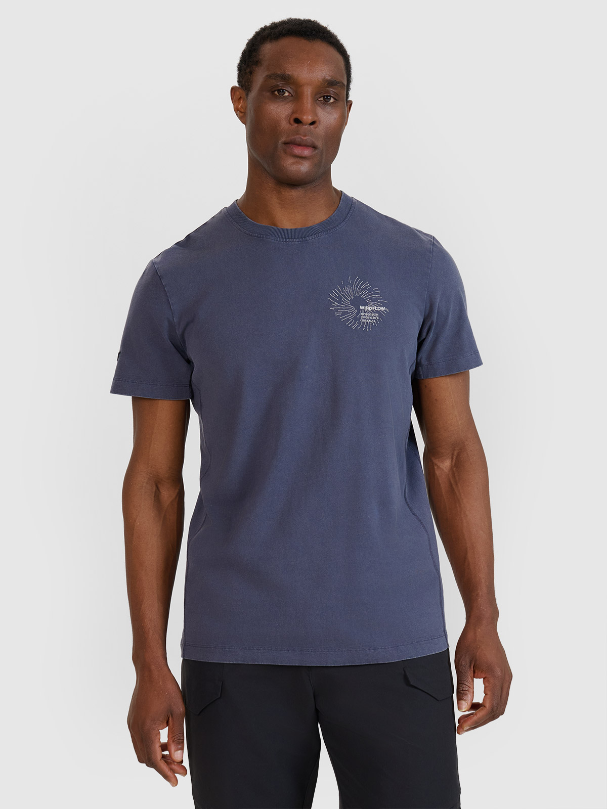 4F T-shirt regular z nadrukiem męski - szary M