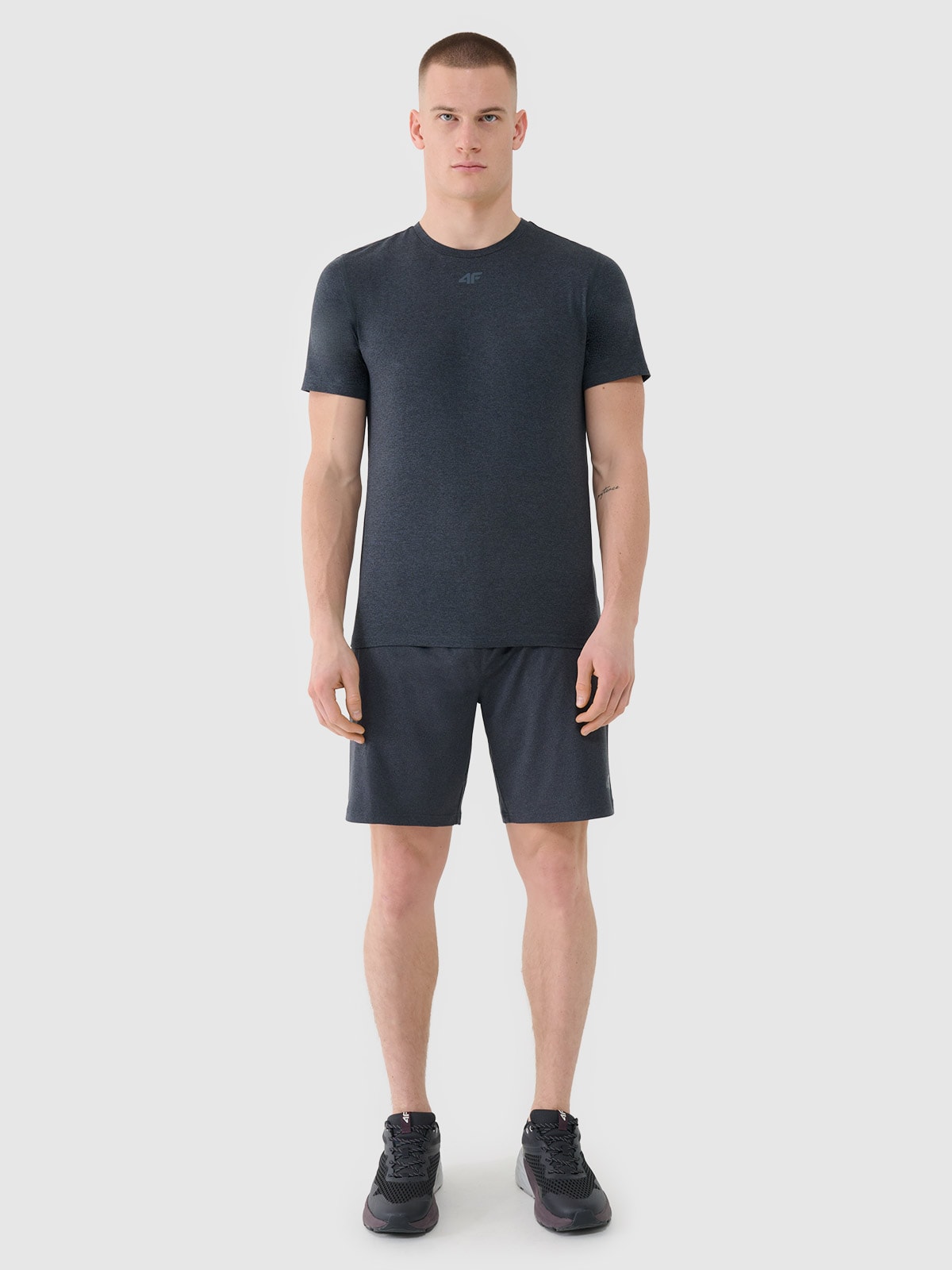 4F Spodenki treningowe szybkoschnące męskie - szare XL