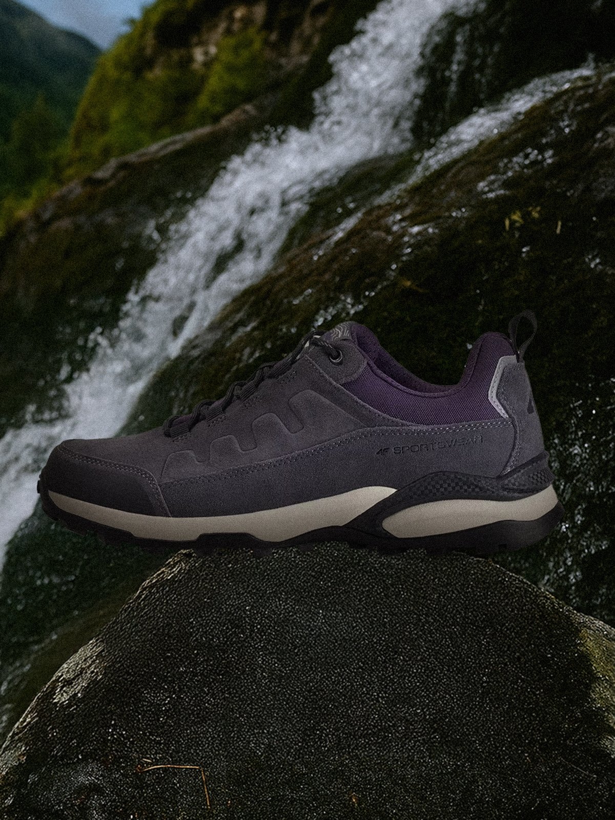 4F Niskie buty trekkingowe damskie - szare 37