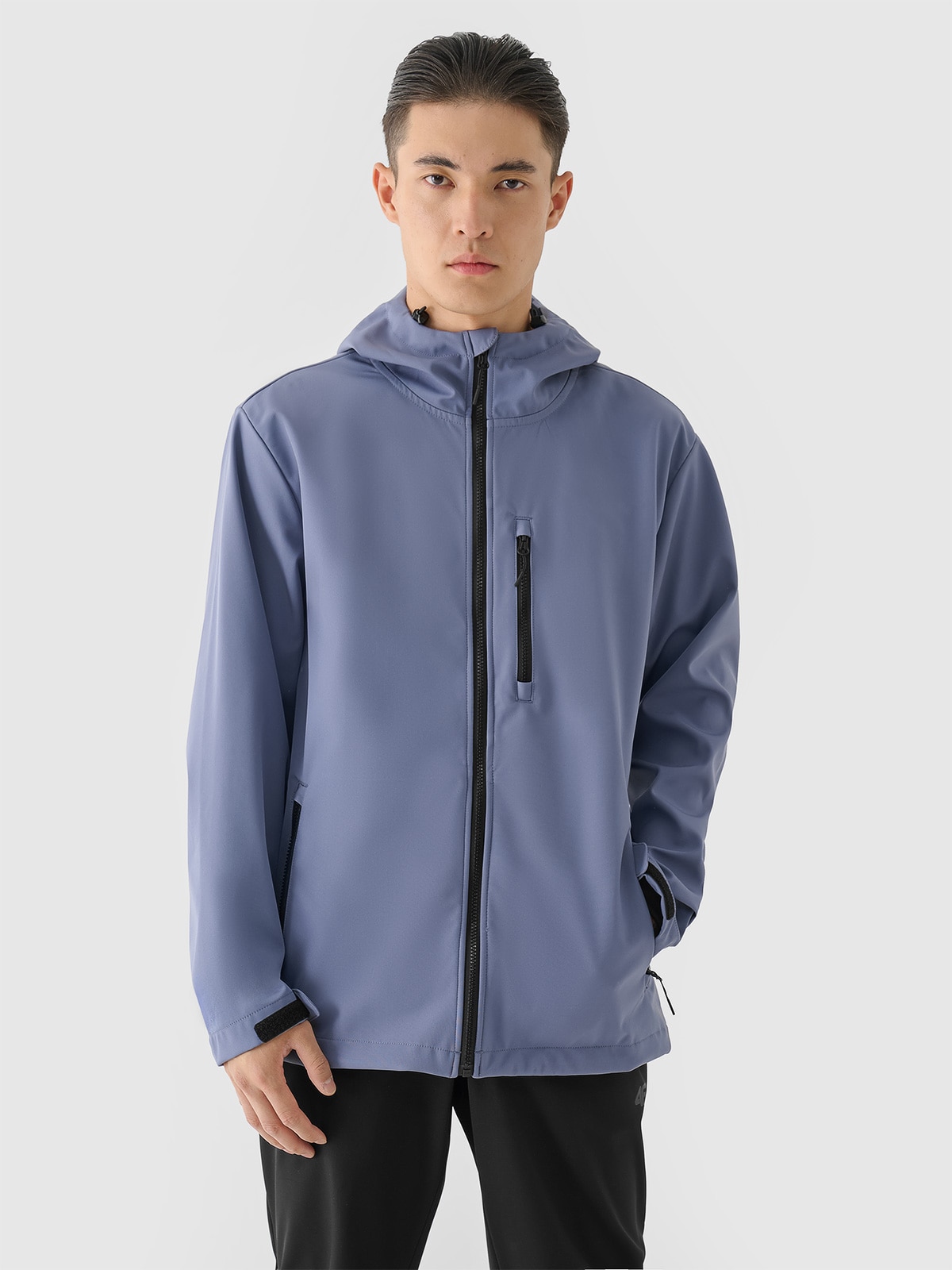 4F Kurtka softshell wiatroodporna membrana 8000 męska - niebieska XL