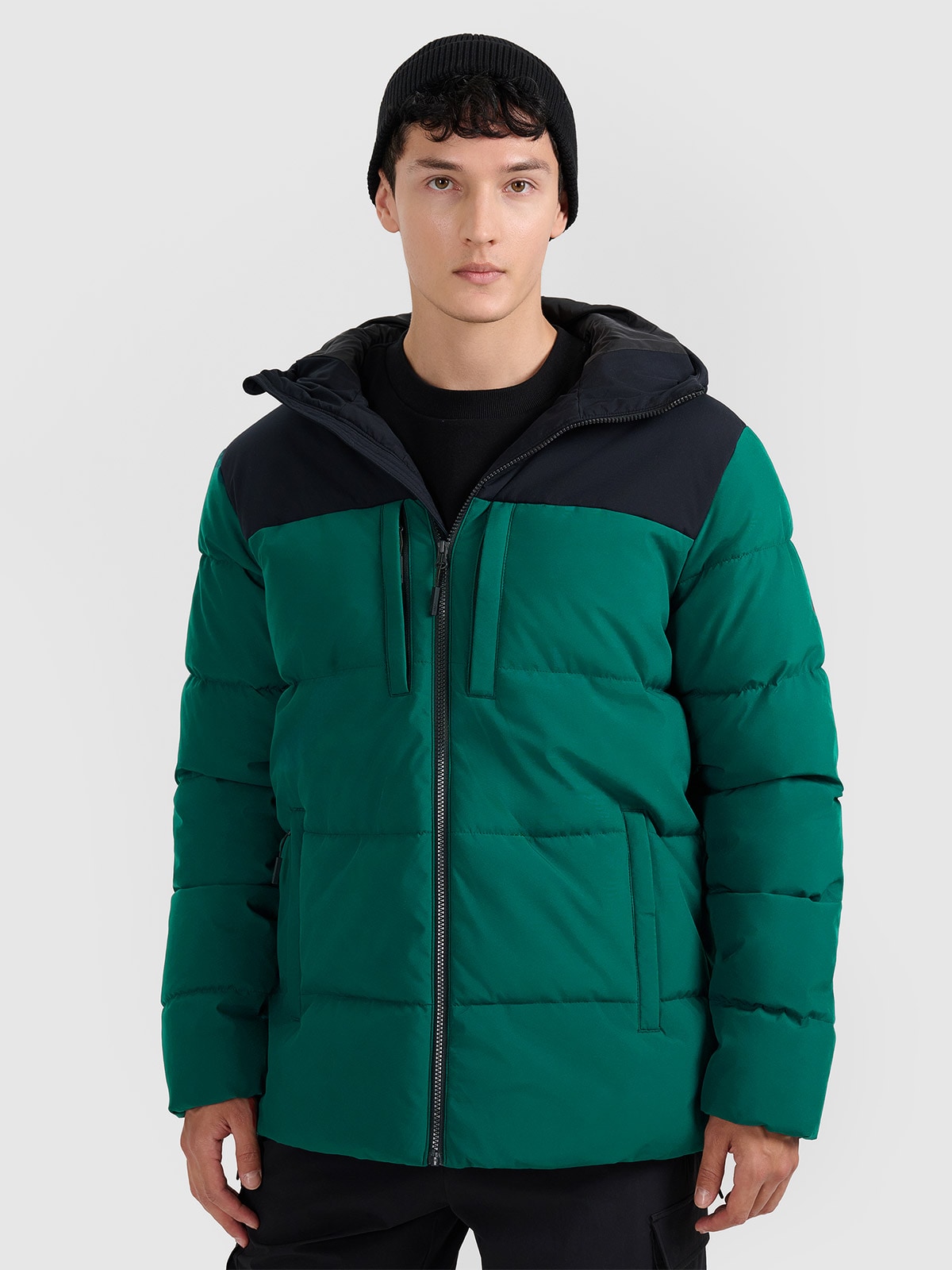 4F Kurtka puchowa z wypełnieniem syntetycznym męska - zielona XL