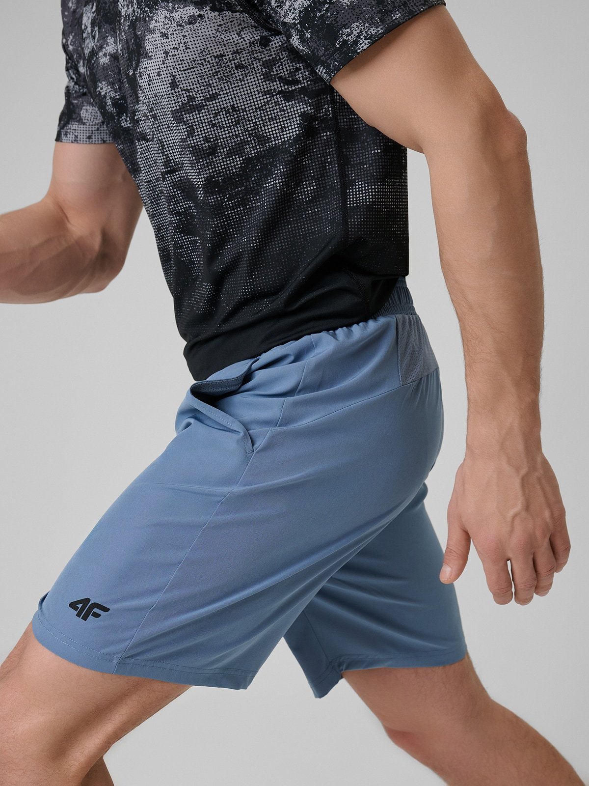 4F Spodenki treningowe szybkoschnące męskie - granatowe S