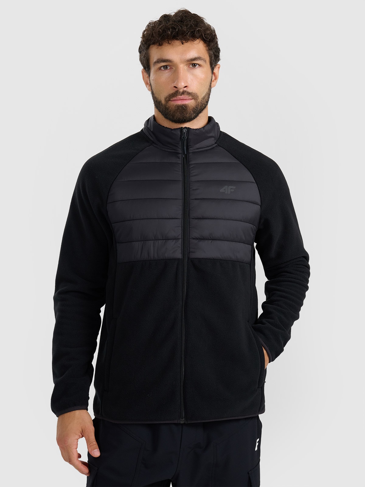 4F Polar ze stójką regular męski - czarny 3XL