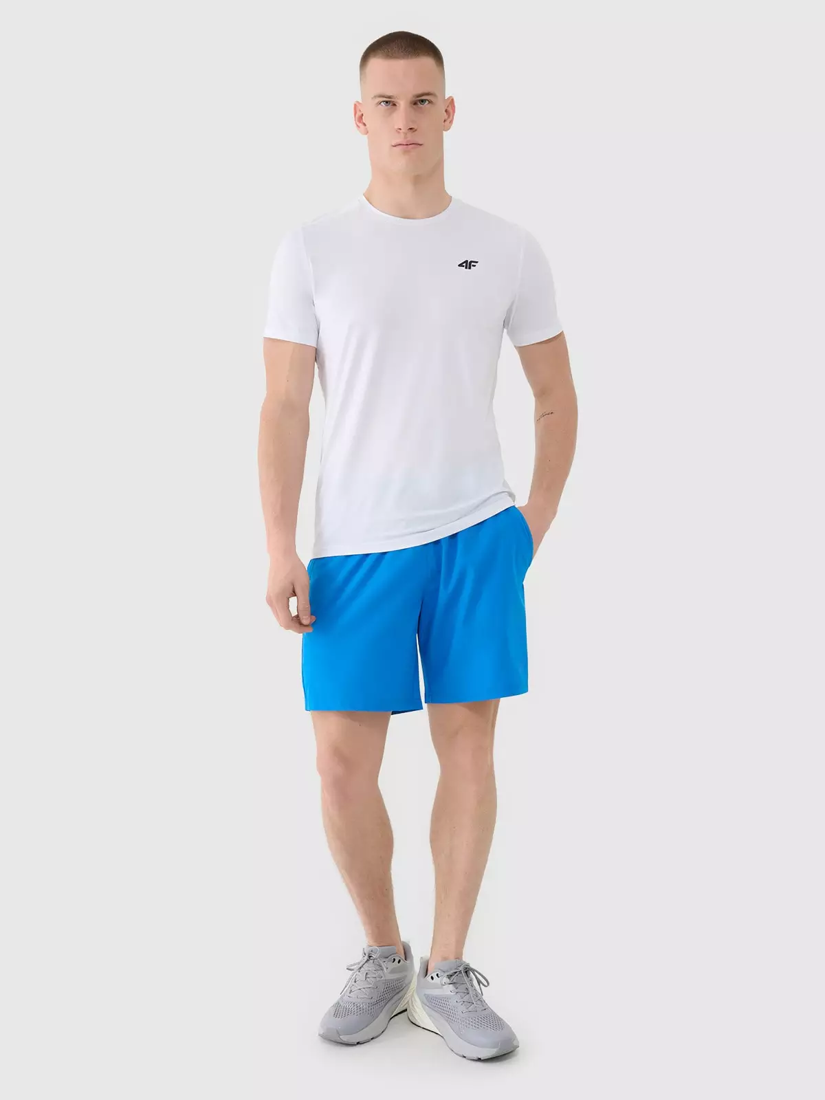 4F Spodenki treningowe szybkoschnące męskie - niebieskie XXL