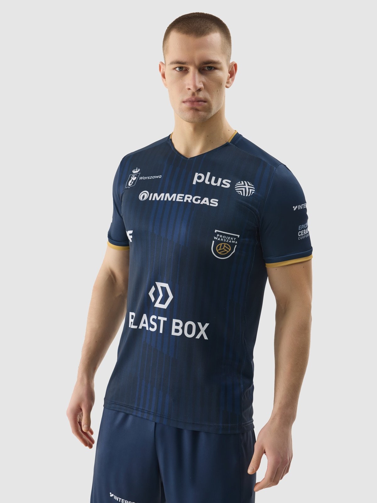 4F Koszulka replika wyjazdowa z sezonu 2023/24 męska 4F x Projekt Warszawa - multikolor S