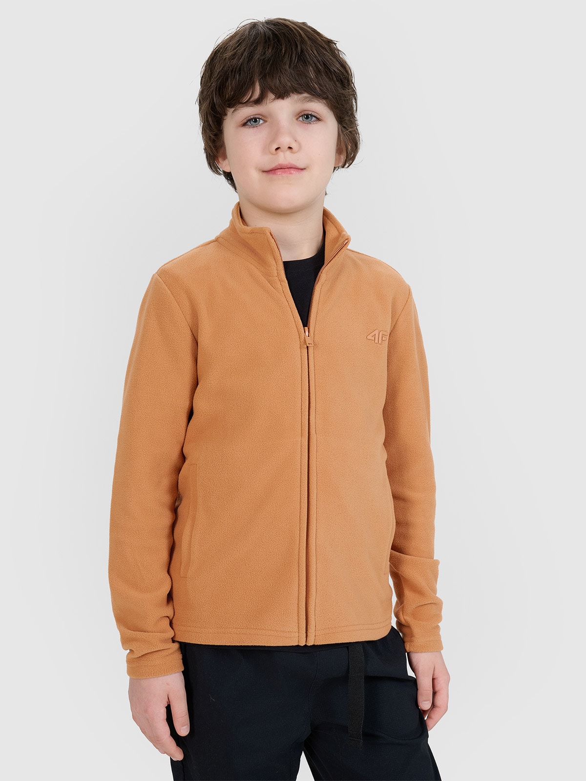 4F Polar regular ze stójką chłopięcy - brązowy 128 (7-8 lat)