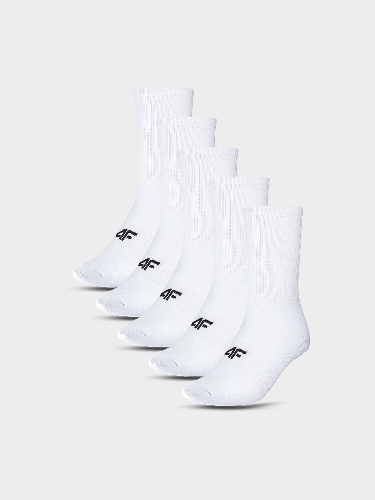 4F Skarpetki długie (5-pack) chłopięce - białe 32-34