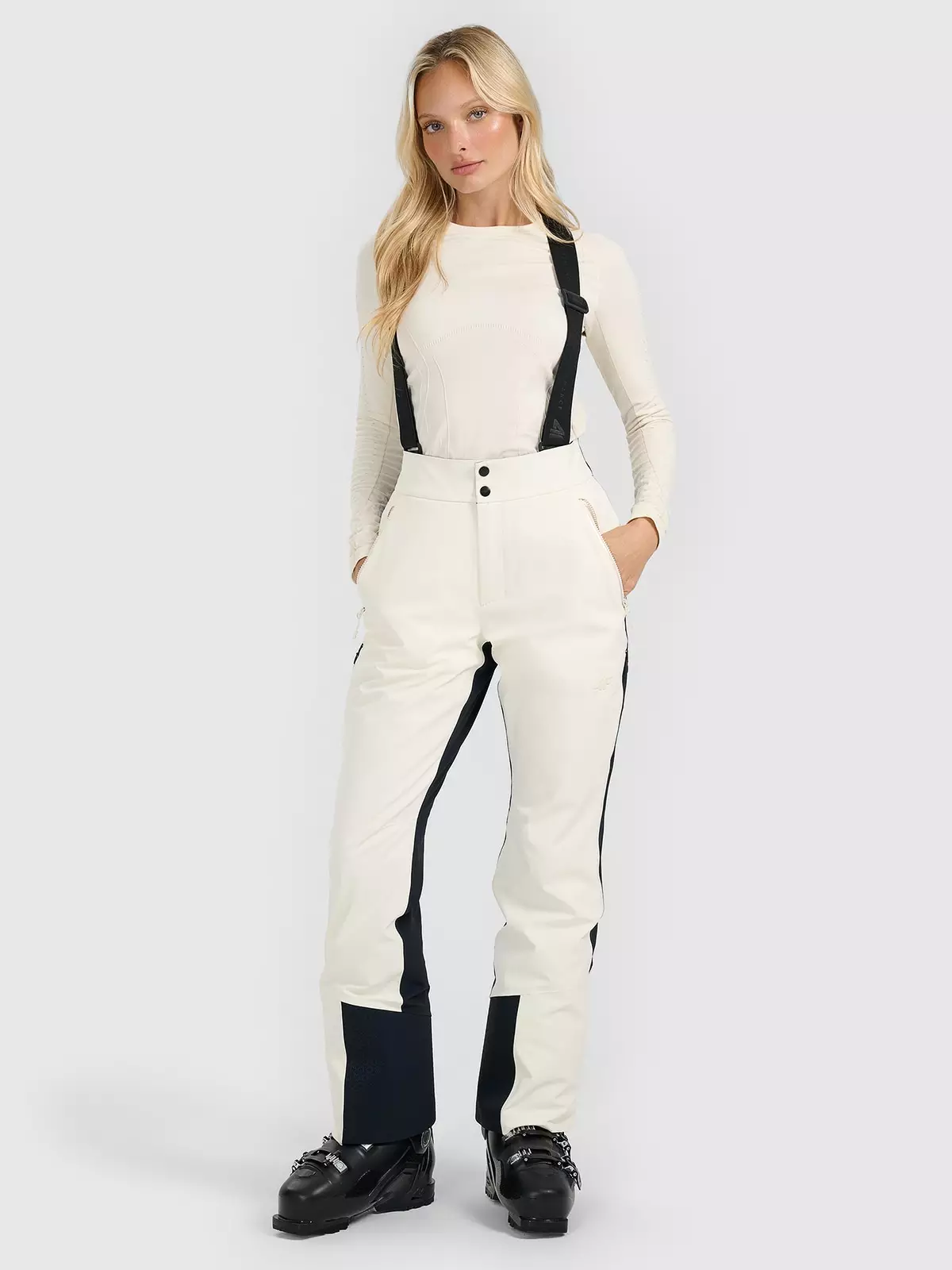 4F Spodnie narciarskie membrana Dermizax 20000 damskie - białe L