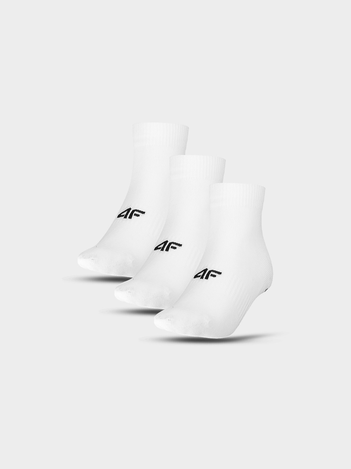 4F Skarpety casual za kostkę (3-pack) damskie - białe 35-38