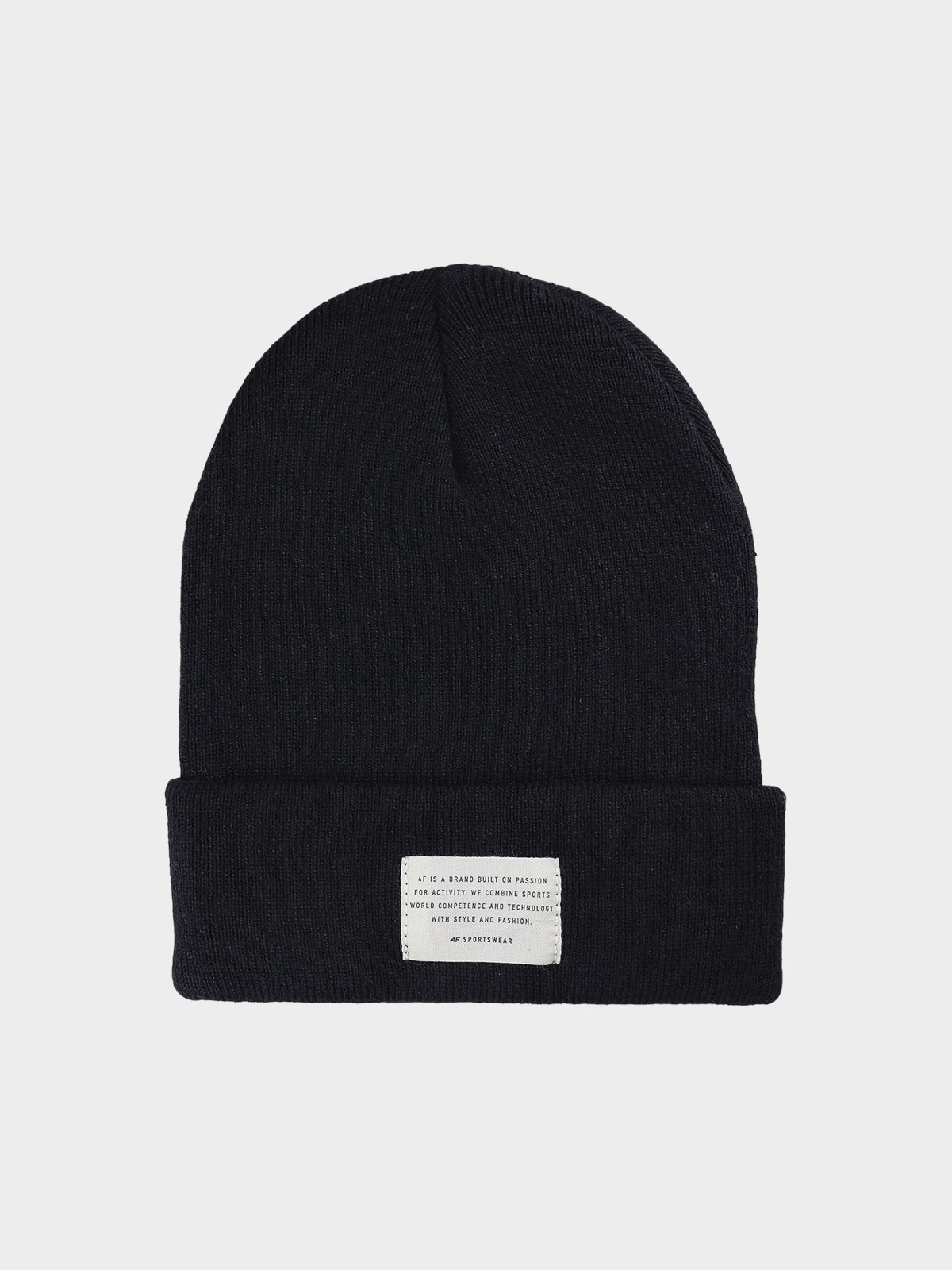 4F Czapka zimowa uniseks - czarna Uniwersalny