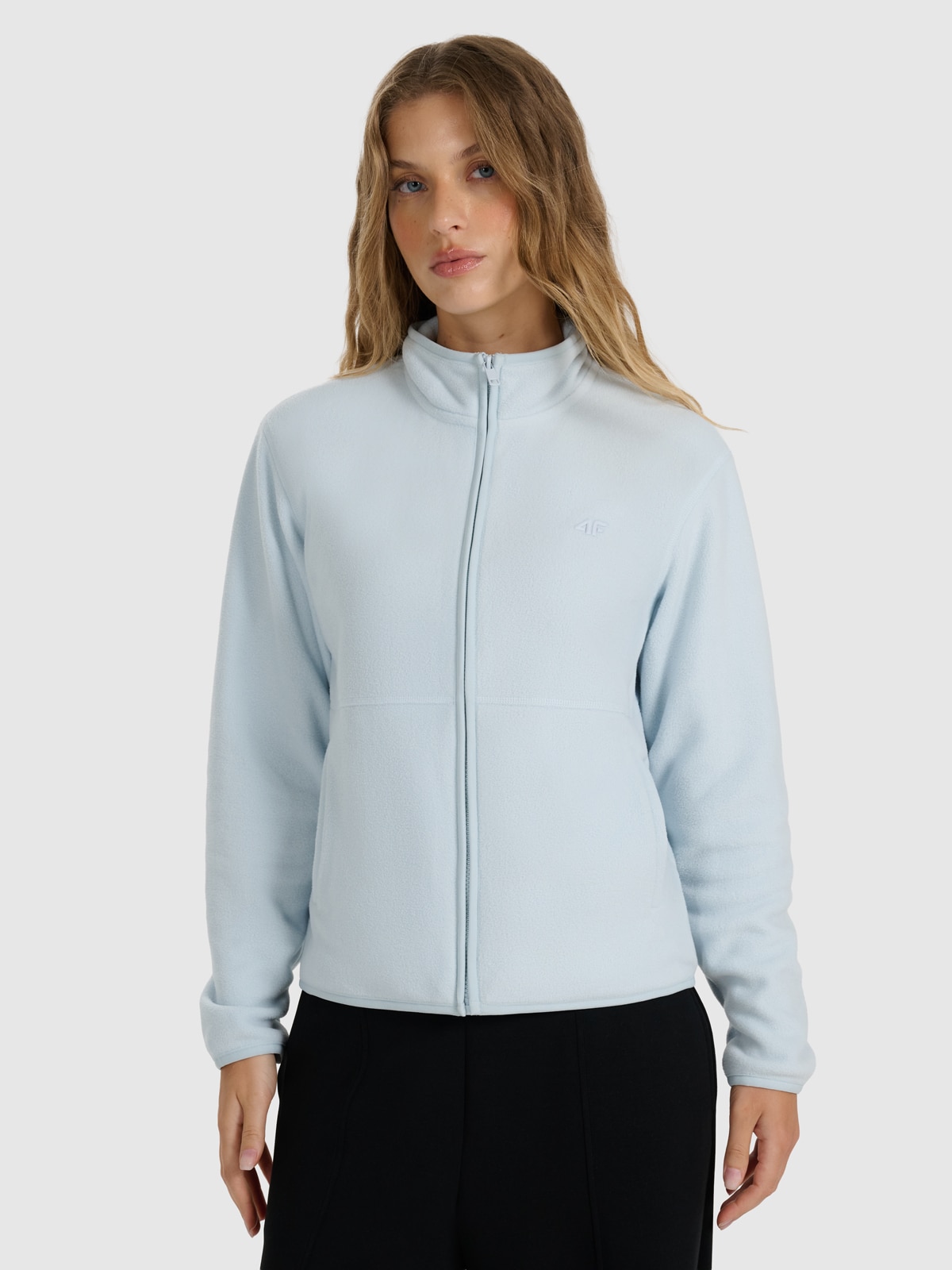 4F Polar ze stójką regular damski - niebieski XS