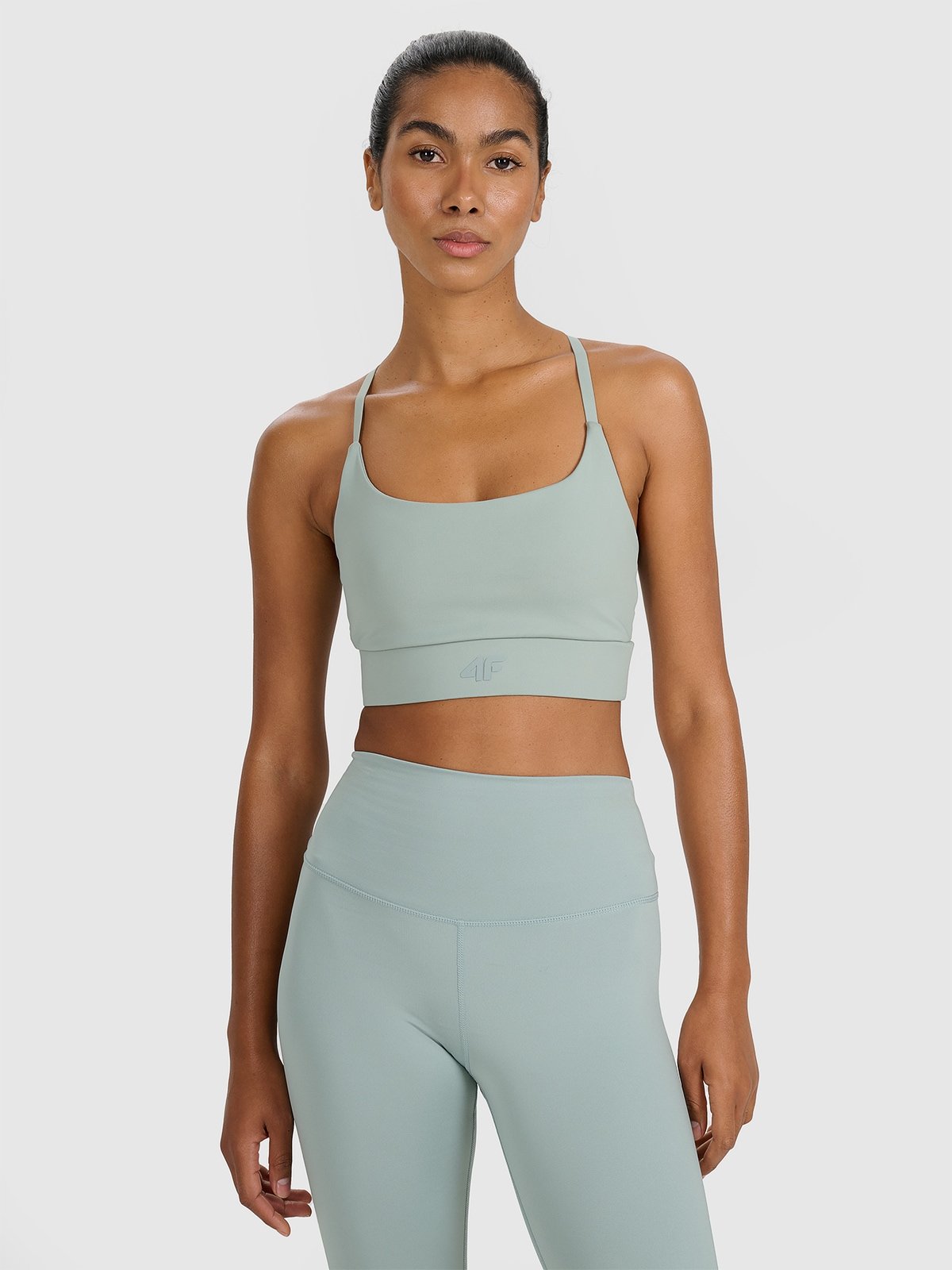 4F Biustonosz treningowy z niskim wsparciem - zielony M