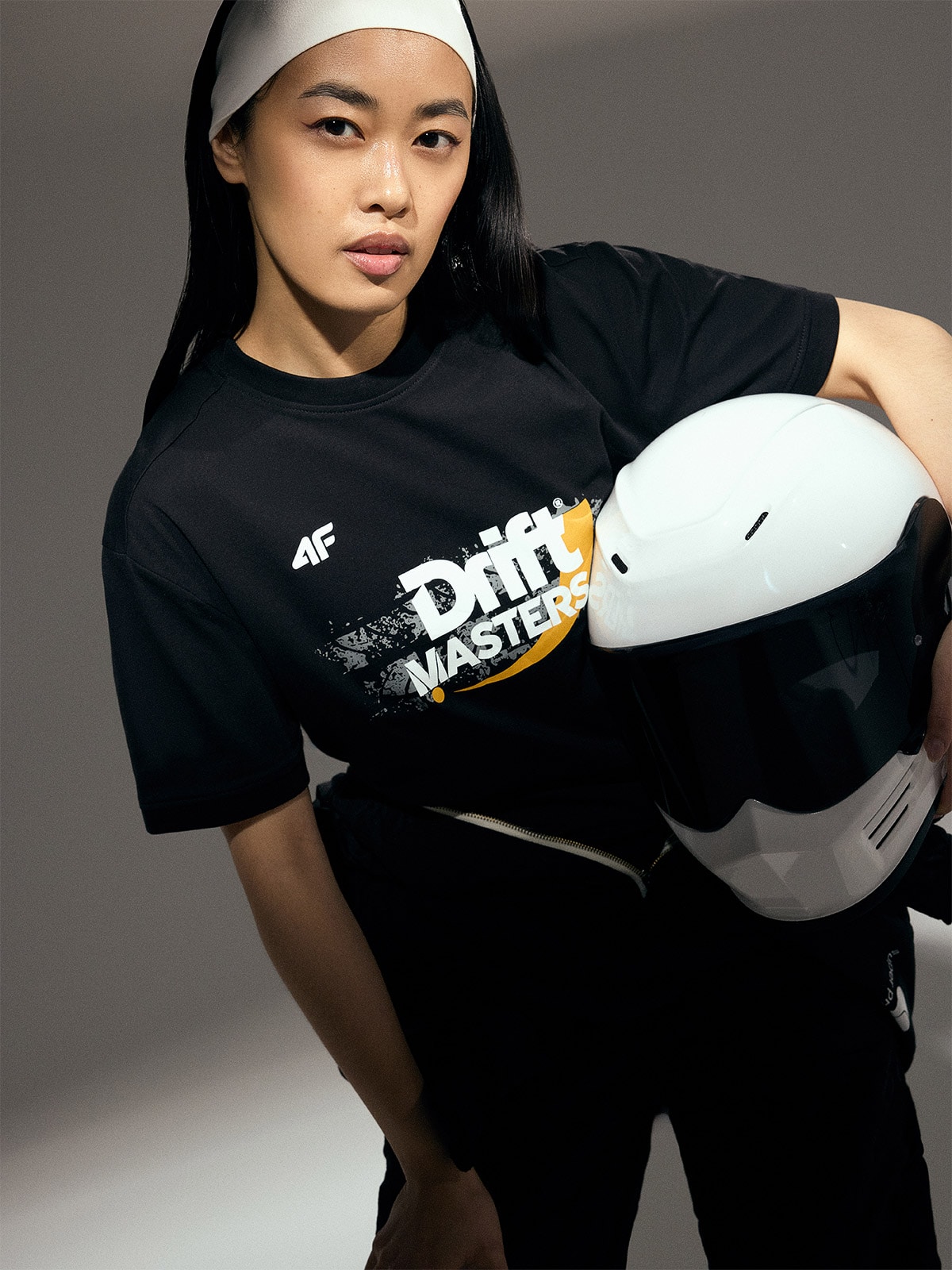 4F T-shirt regular z nadrukiem uniseks 4F x Drift Masters - czarny XS