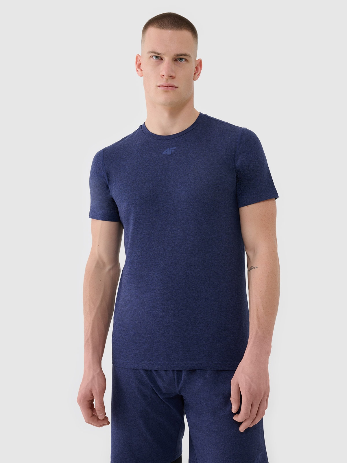 4F Koszulka treningowa szybkoschnąca męska - granatowa XXL