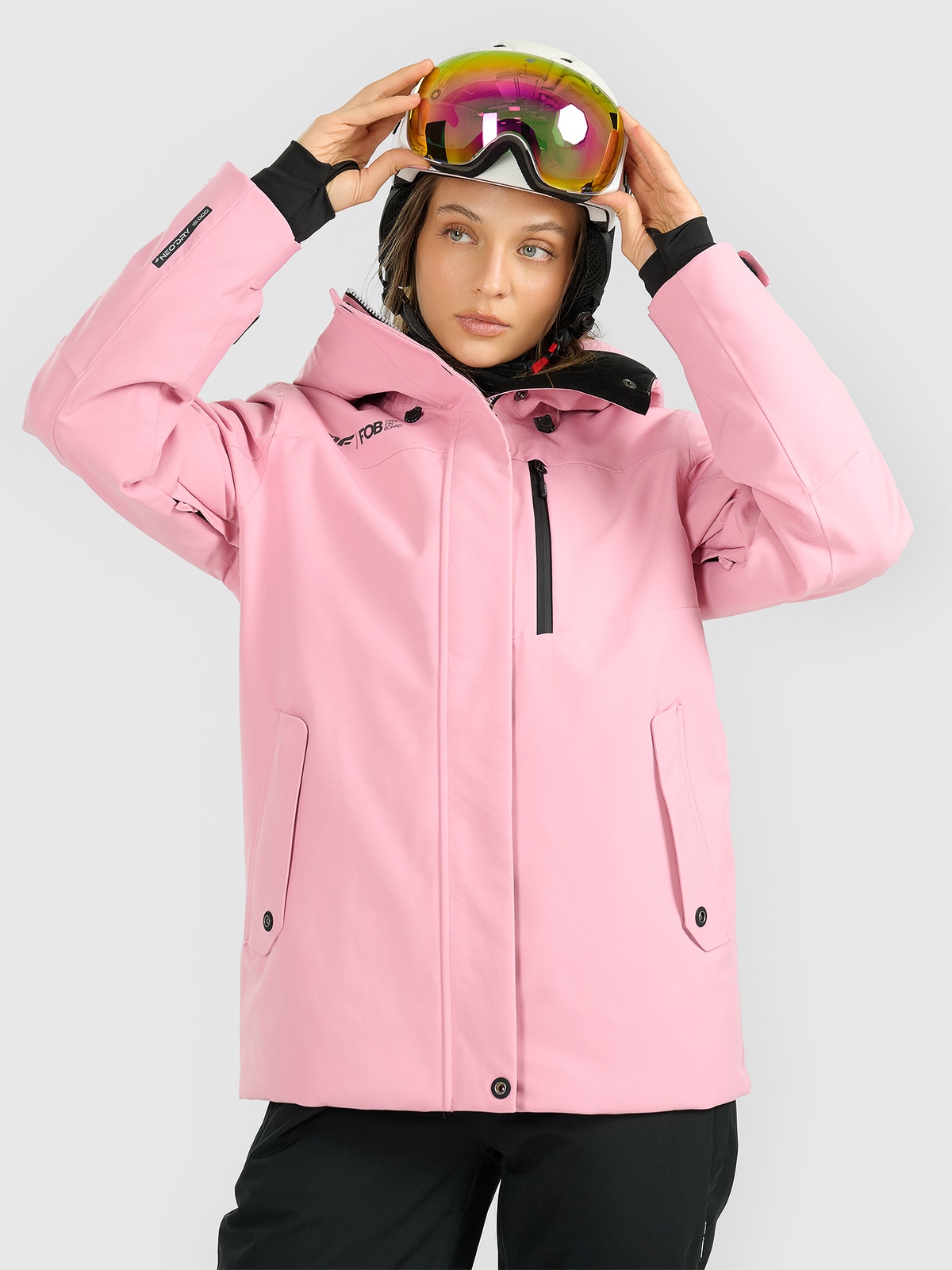 4F Kurtka snowboardowa membrana 15000 damska - różowa S