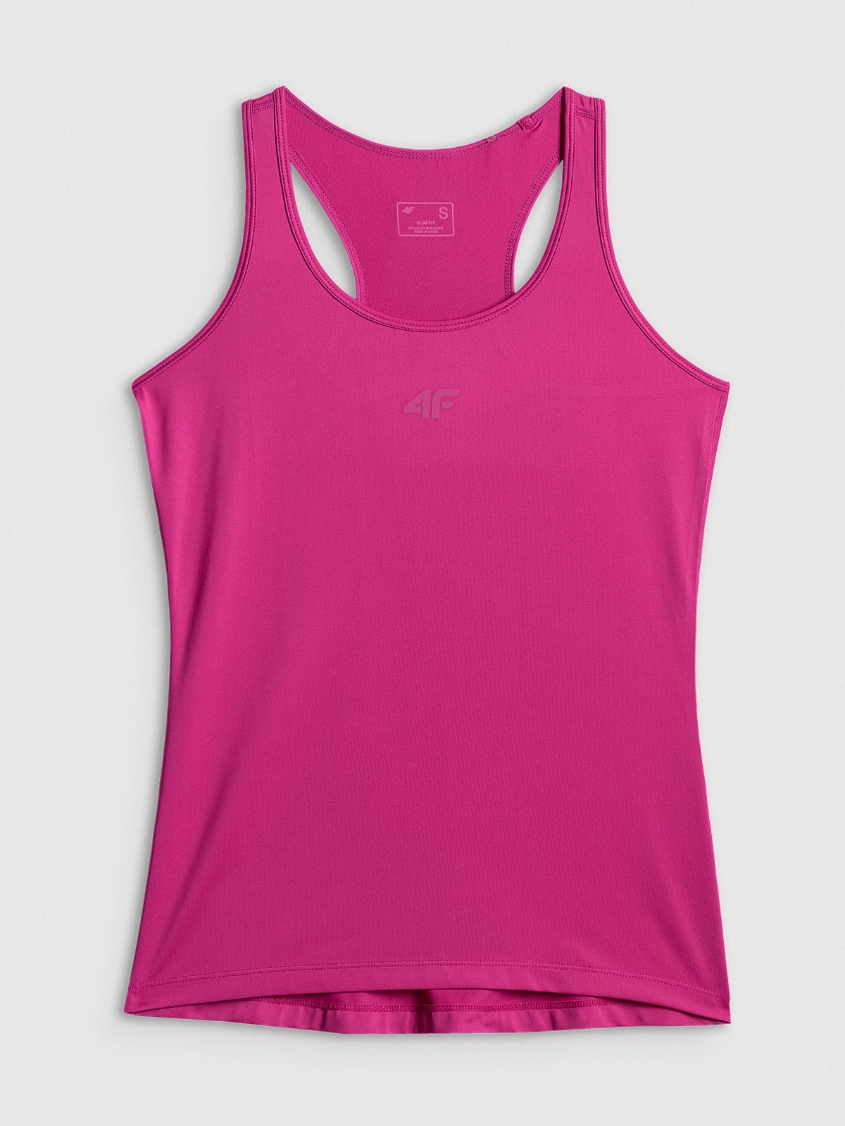 4F Top treningowy slim szybkoschnący damski - różowy XL