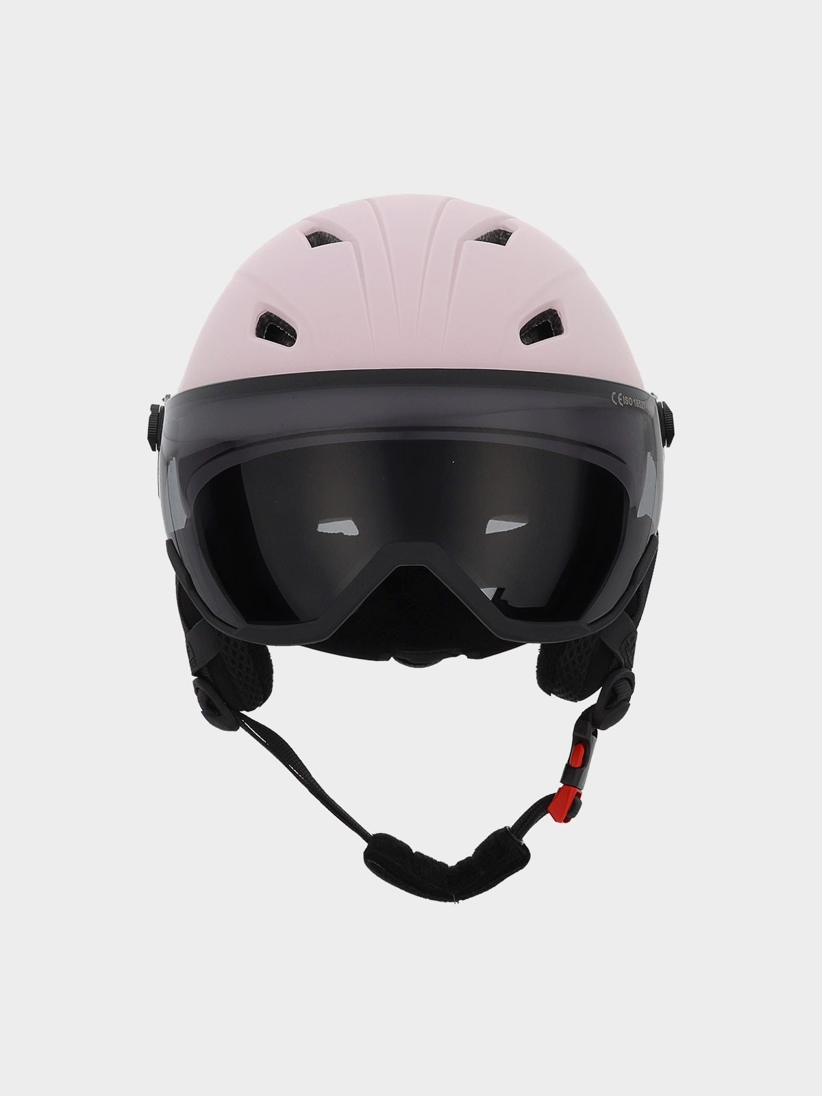 4F Kask narciarski z goglami uniseks - różowy S/M (55-59cm)