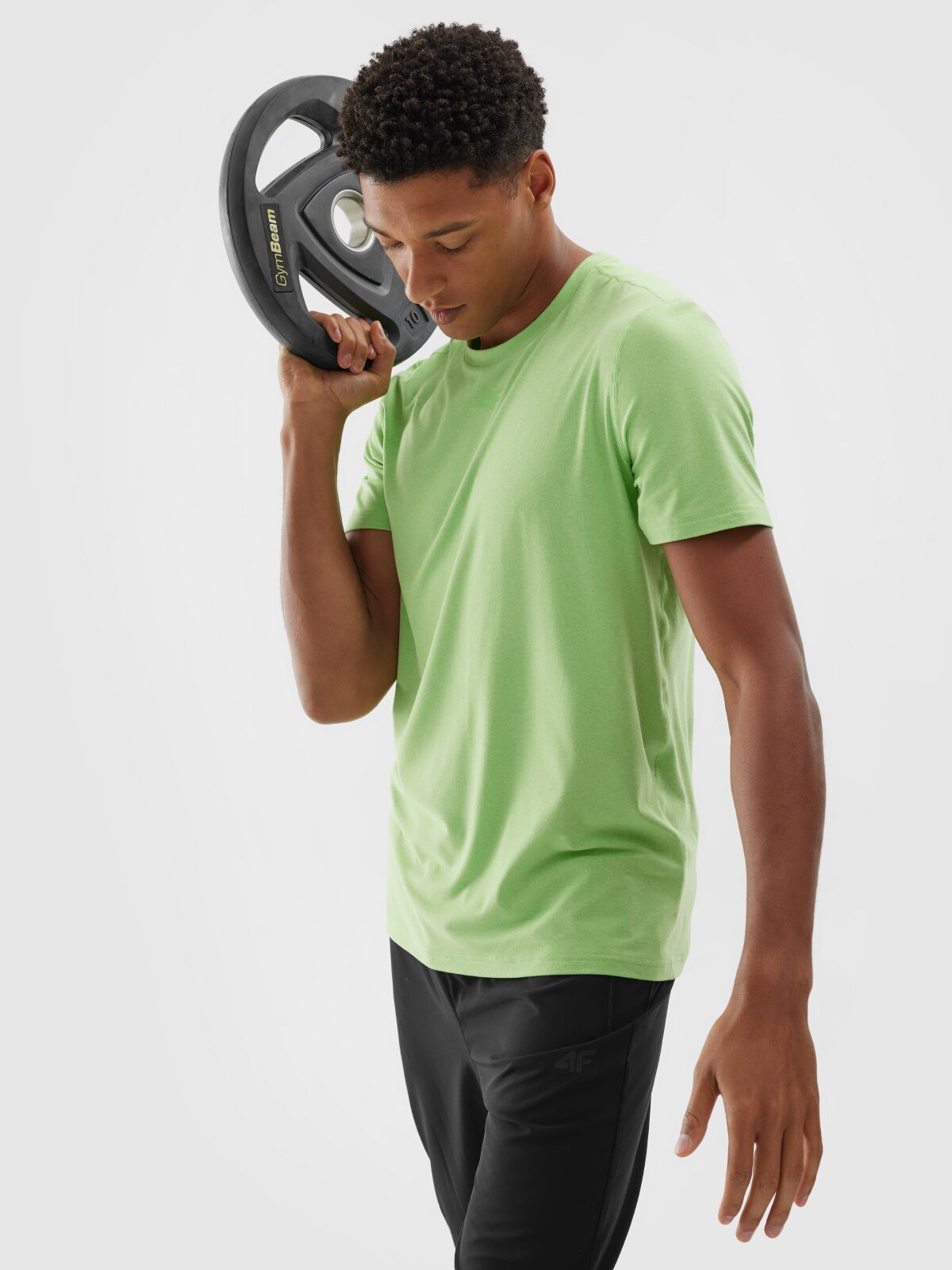 4F Koszulka treningowa regular szybkoschnąca męska - zielona 3XL