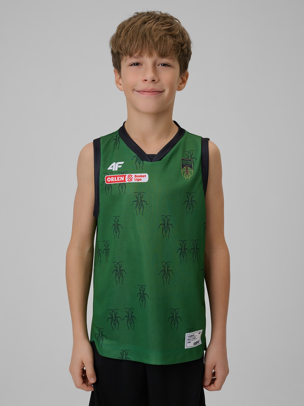 4F Koszulka meczowa replika wyjazdowa z sezonu 2025/26 dziecięca 4F x Miasto Szkła Krosno - zielona 158/164 (12-14 lat)