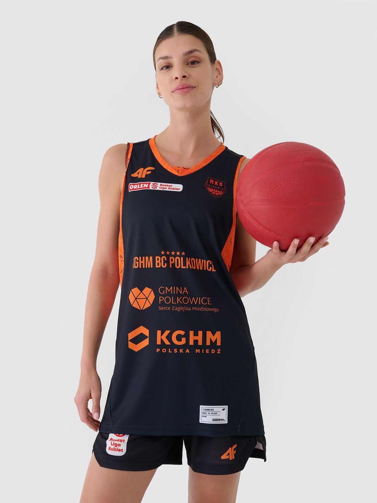 4F Koszulka meczowa replika wyjazdowa z sezonu 2024/25 damska 4F x MKS Polkowice - multikolor S