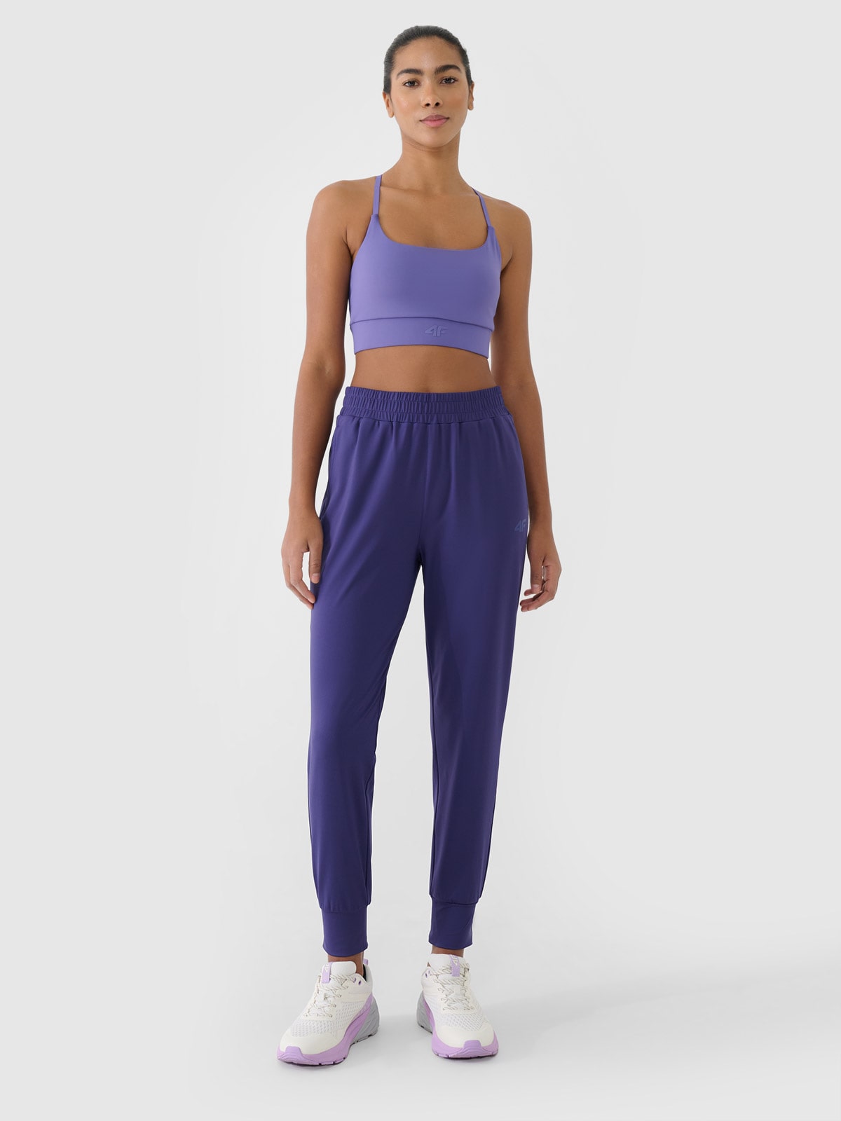 4F Spodnie treningowe szybkoschnące damskie - granatowe XS