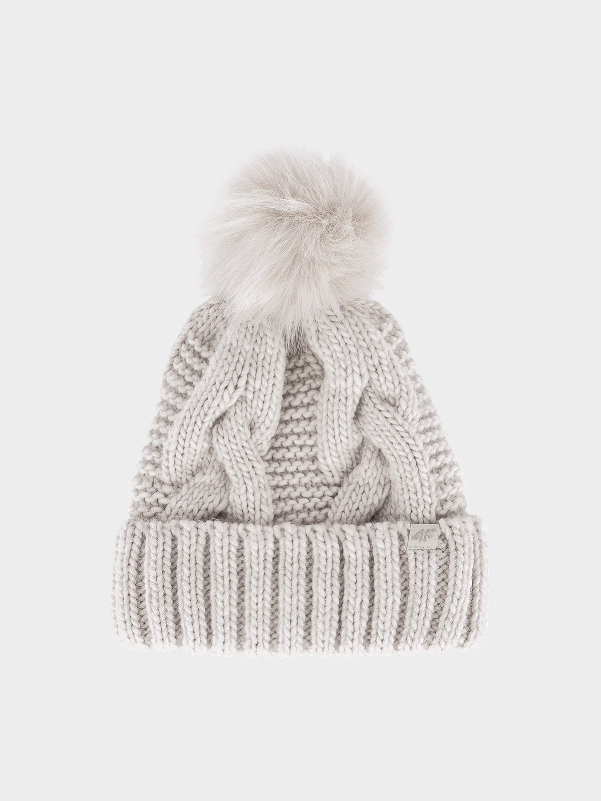 4F Czapka zimowa damska - biała M