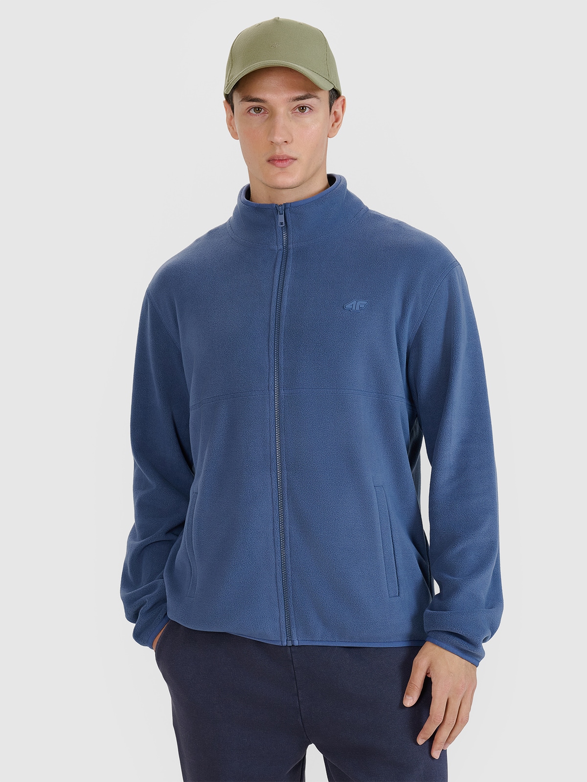 4F Polar regular ze stójką męski - niebieski S