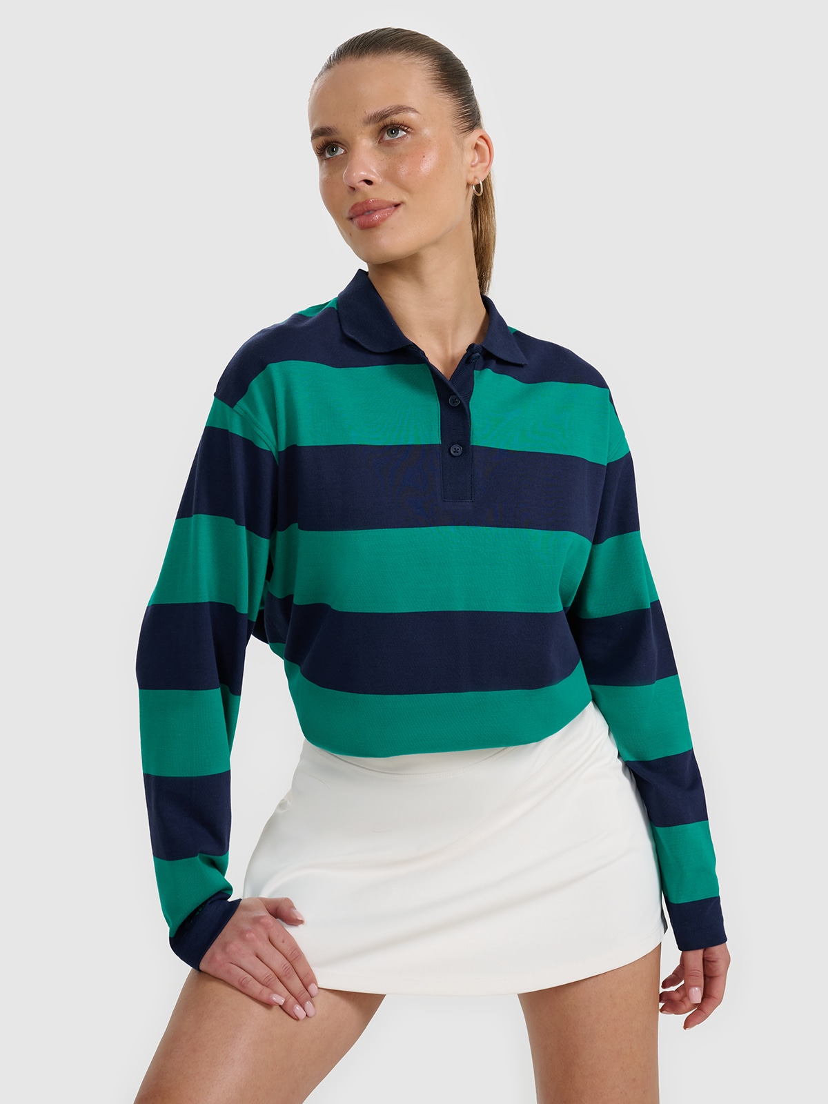 4F Longsleeve oversize damski - zielony L