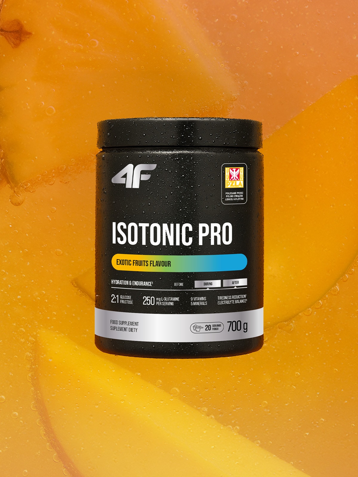 4F Koncentrat napoju izotonicznego Isotonic Pro - suplement diety (700g) owoce tropikalne 700 G