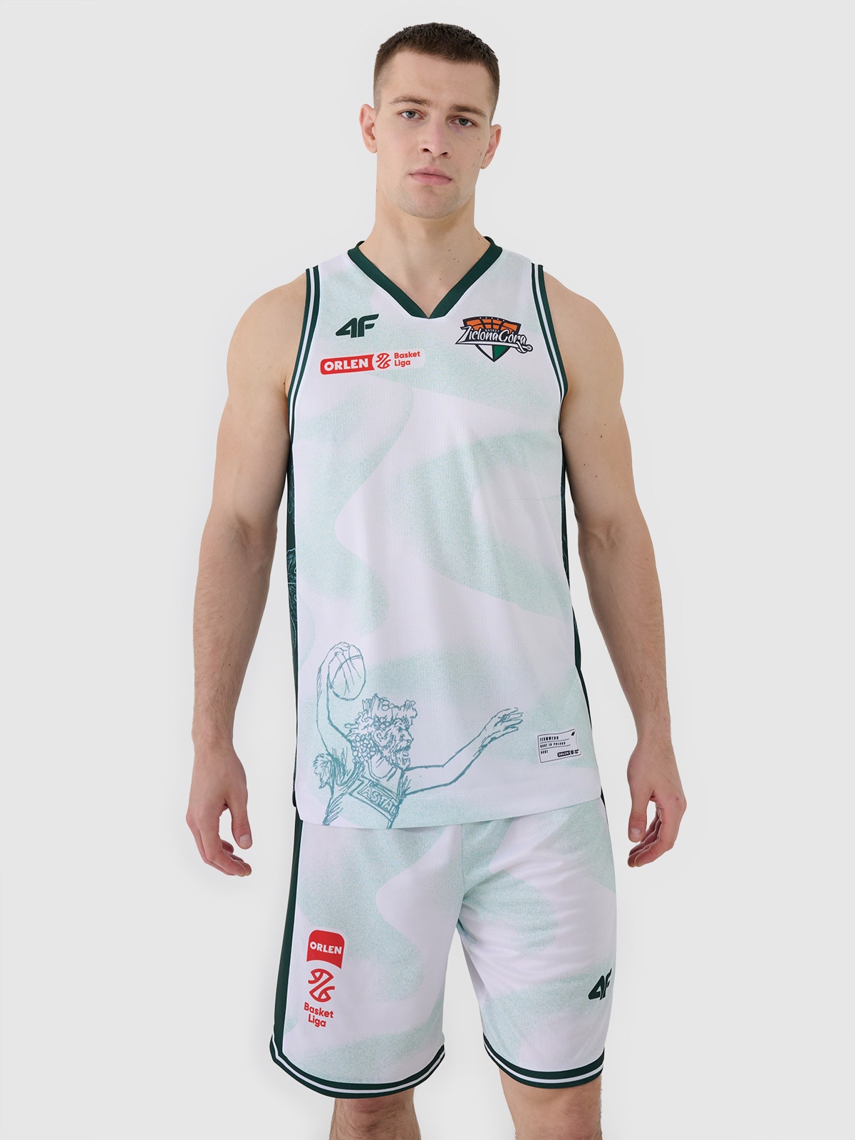 4F Koszulka meczowa replika domowa z sezonu 2024/25 męska 4F x Zastal Zielona Góra - multikolor XXL