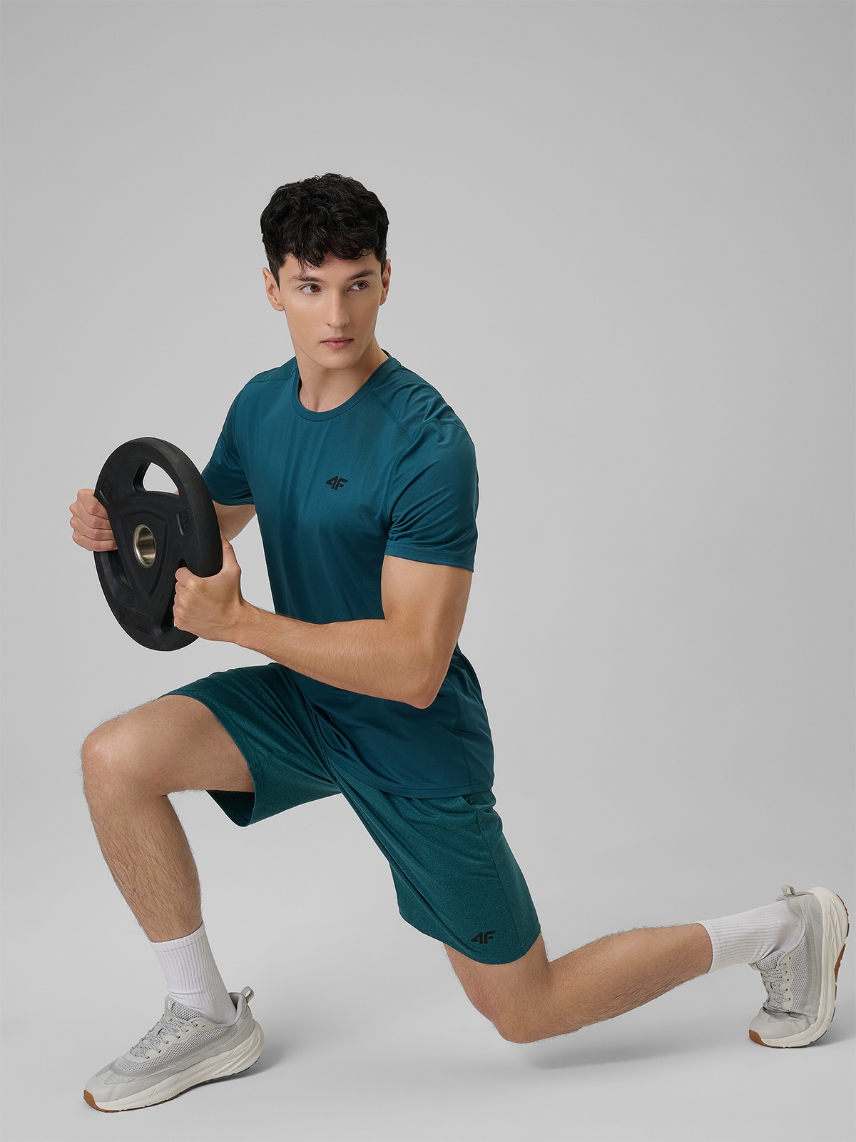 4F Koszulka treningowa regular szybkoschnąca męska - zielona L