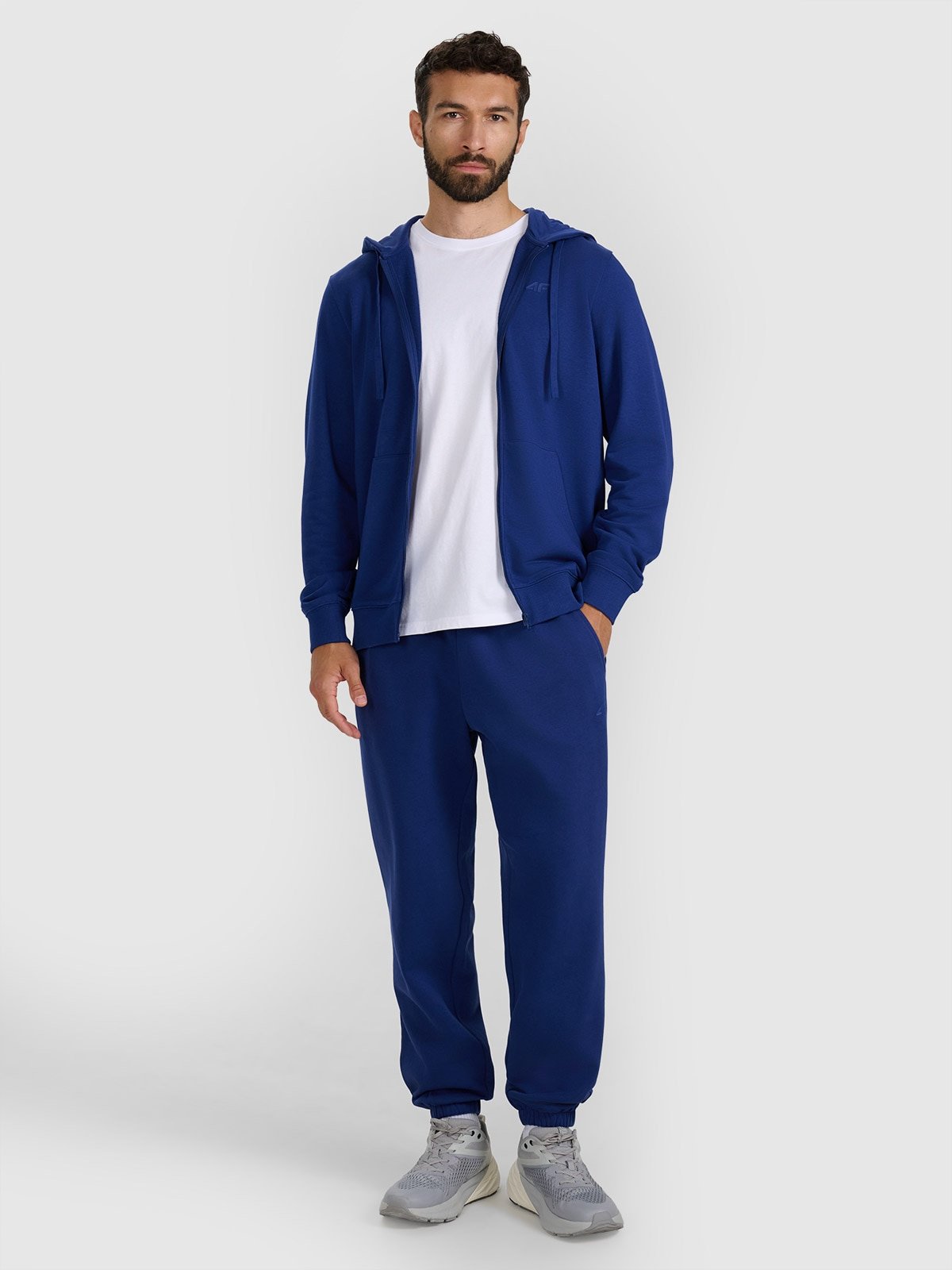 4F Spodnie dresowe joggery męskie - granatowe XL