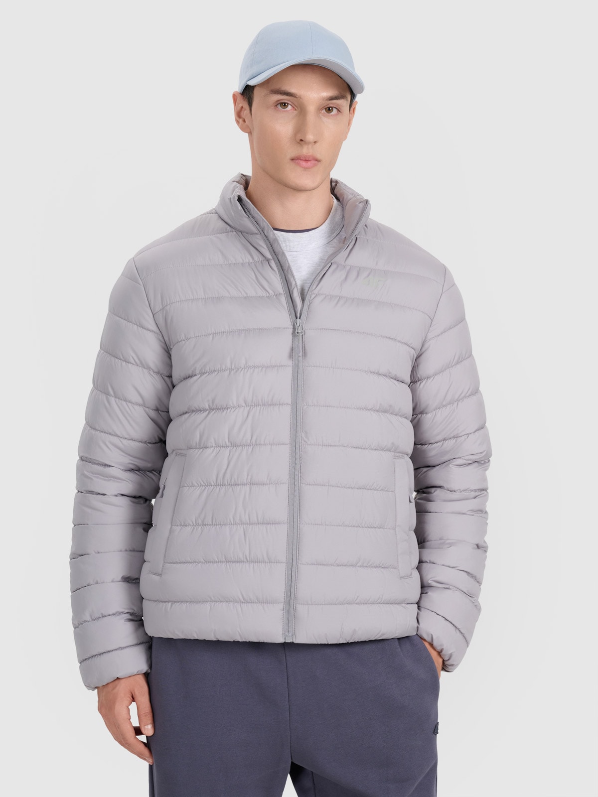 4F Kurtka puchowa z wypełnieniem syntetycznym męska - szara XL