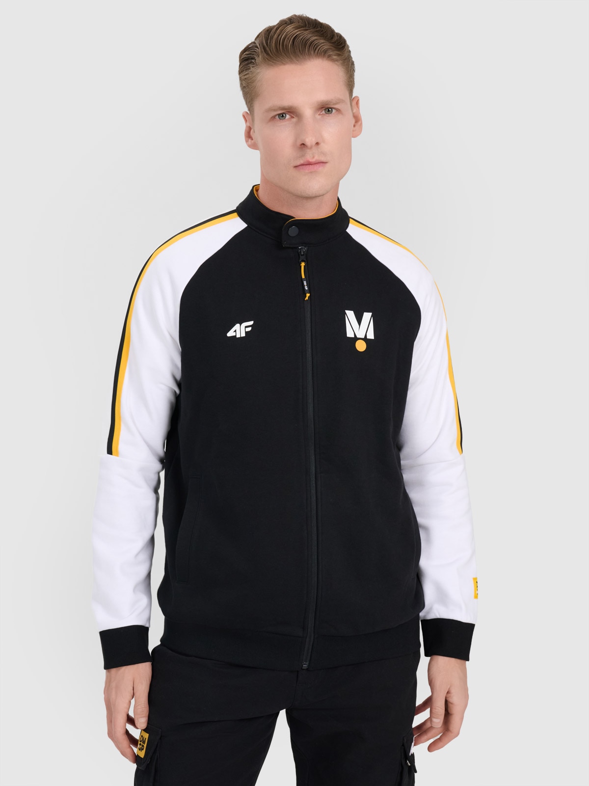 4F Bluza dresowa rozpinana bez kaptura uniseks 4F x Drift Masters - czarna XXL