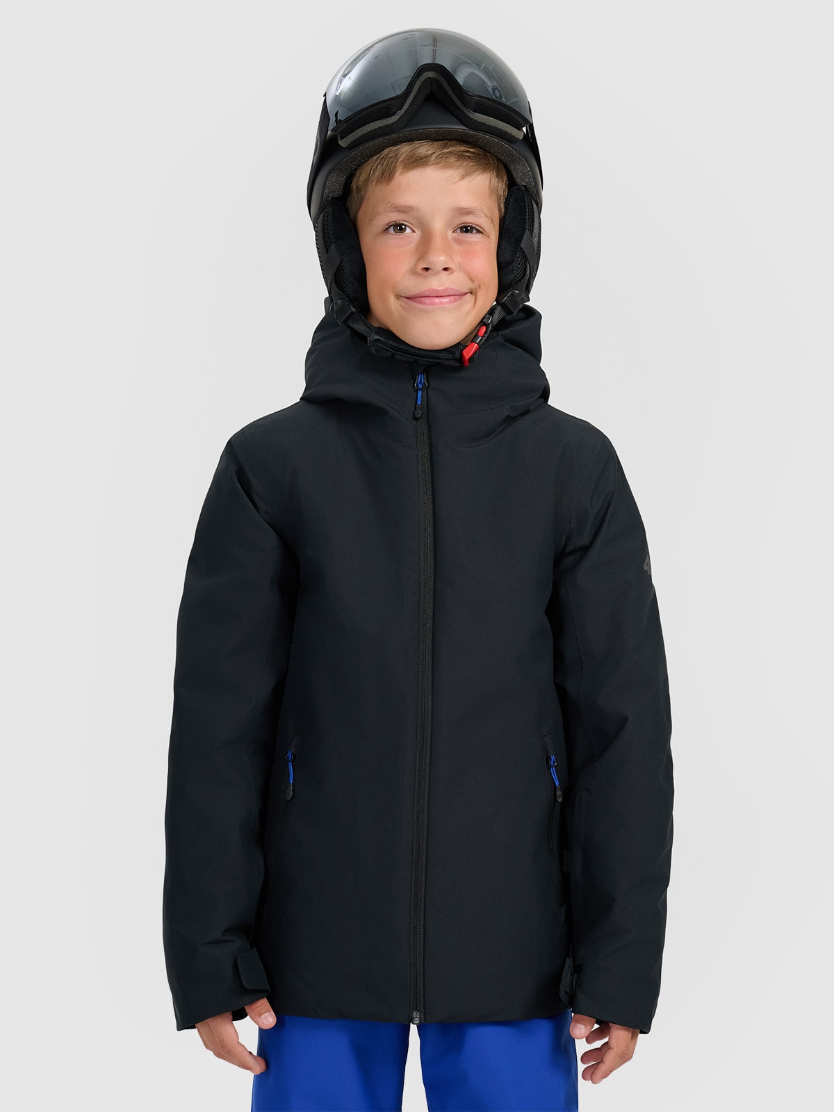 4F Kurtka narciarska membrana 5000 chłopięca - czarna 158 (12-13 lat)