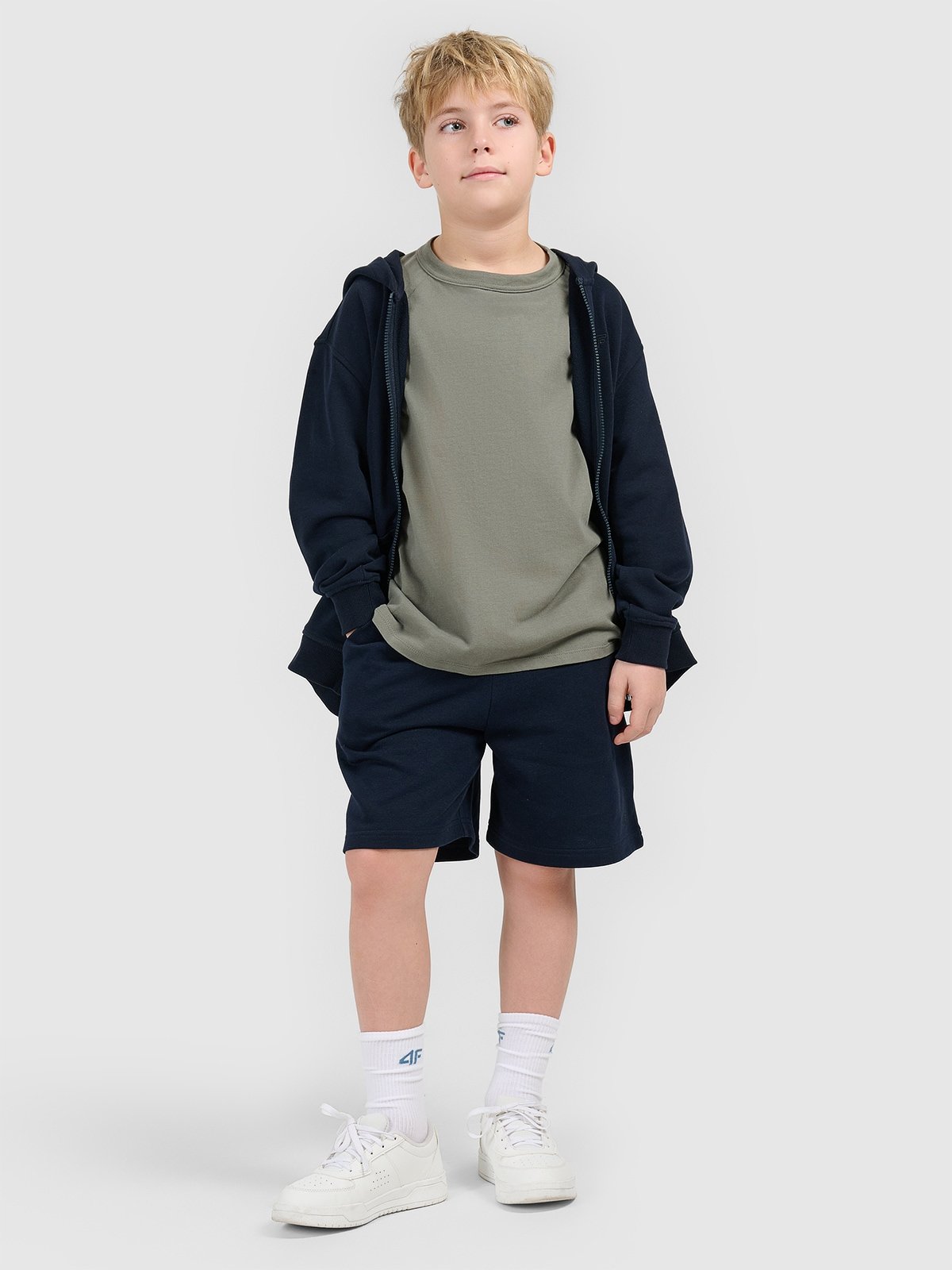 4F Spodenki dresowe chłopięce - granatowe 158 (12-13 lat)
