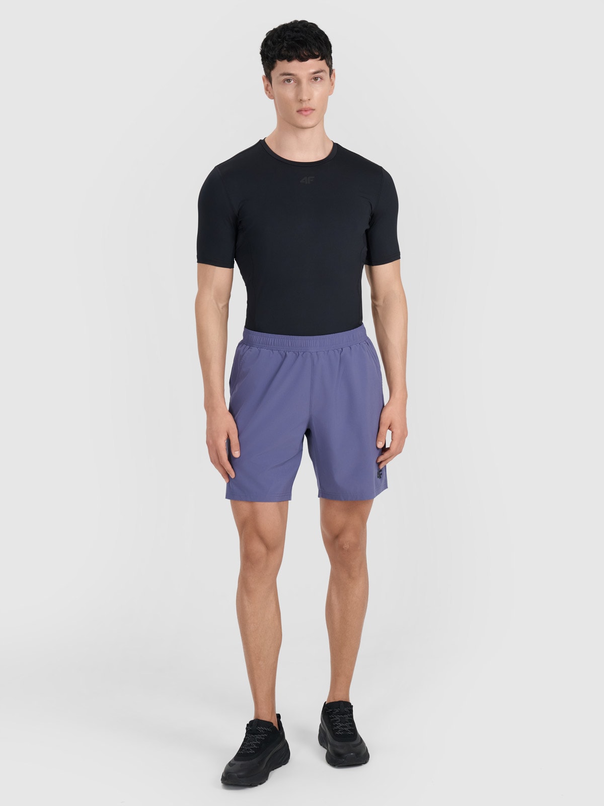 4F Spodenki treningowe szybkoschnące męskie - niebieskie S