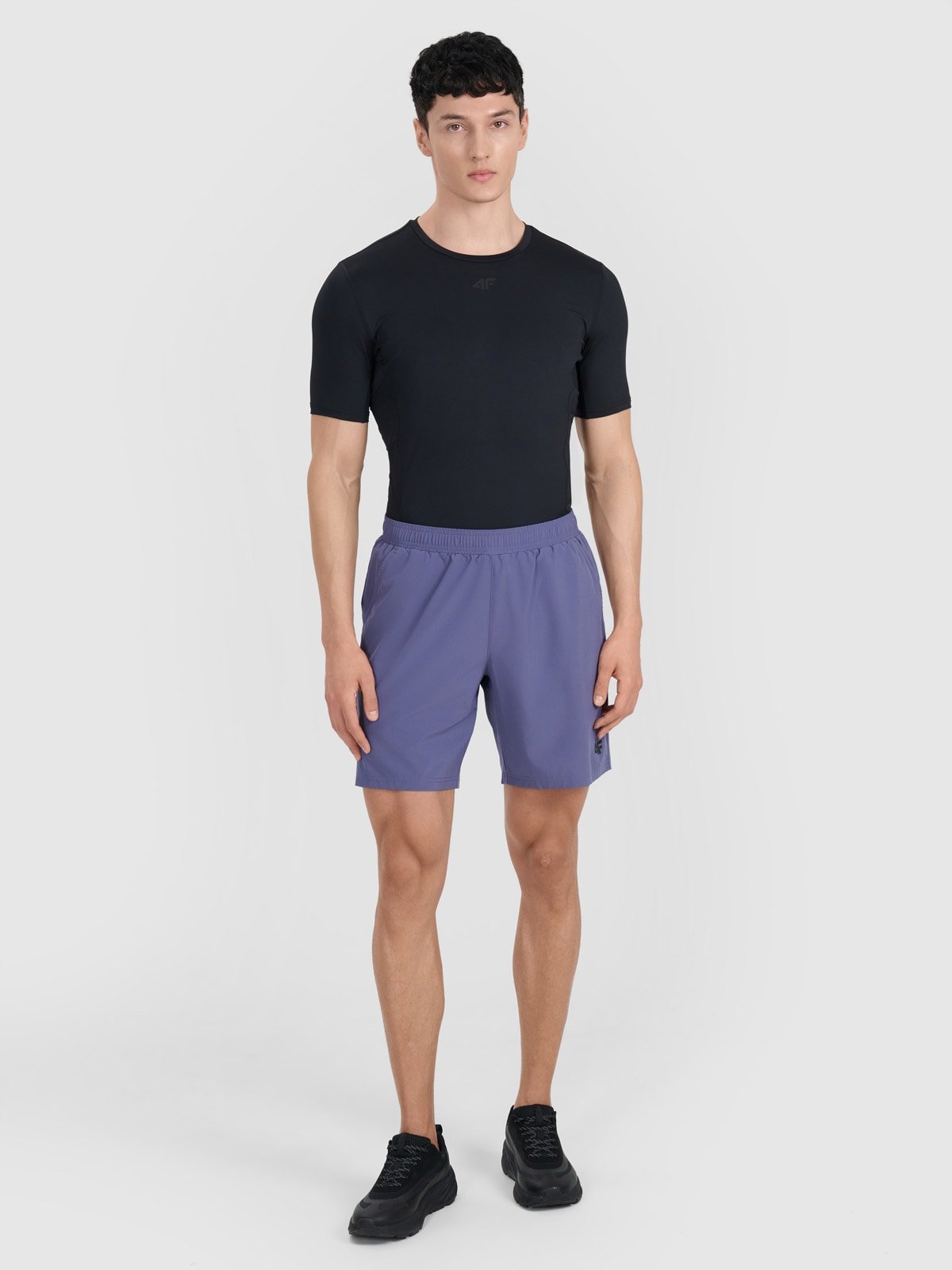 4F Spodenki treningowe szybkoschnące męskie - niebieskie S