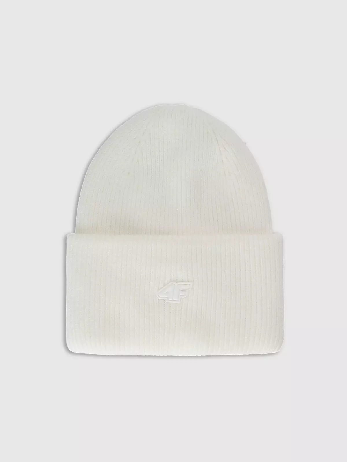 4F Czapka zimowa uniseks - biała Uniwersalny